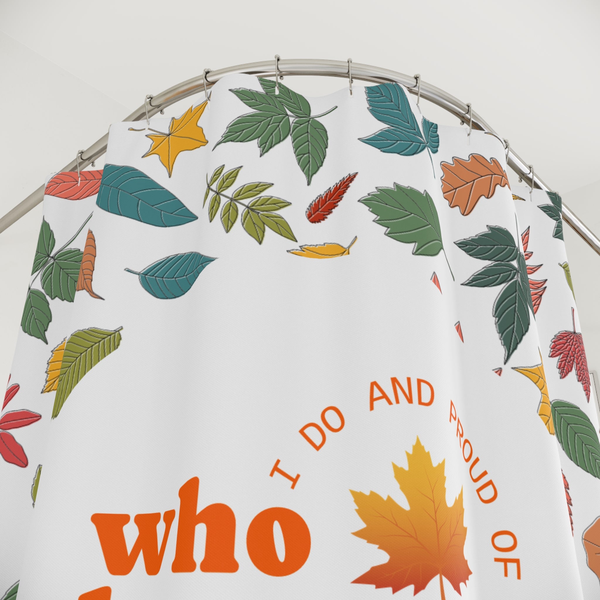 Autumn Leaves Shower Curtain, Fall Decor, Bathroom Accessories, Seasonal Home Decor, Thanksgiving Gifts