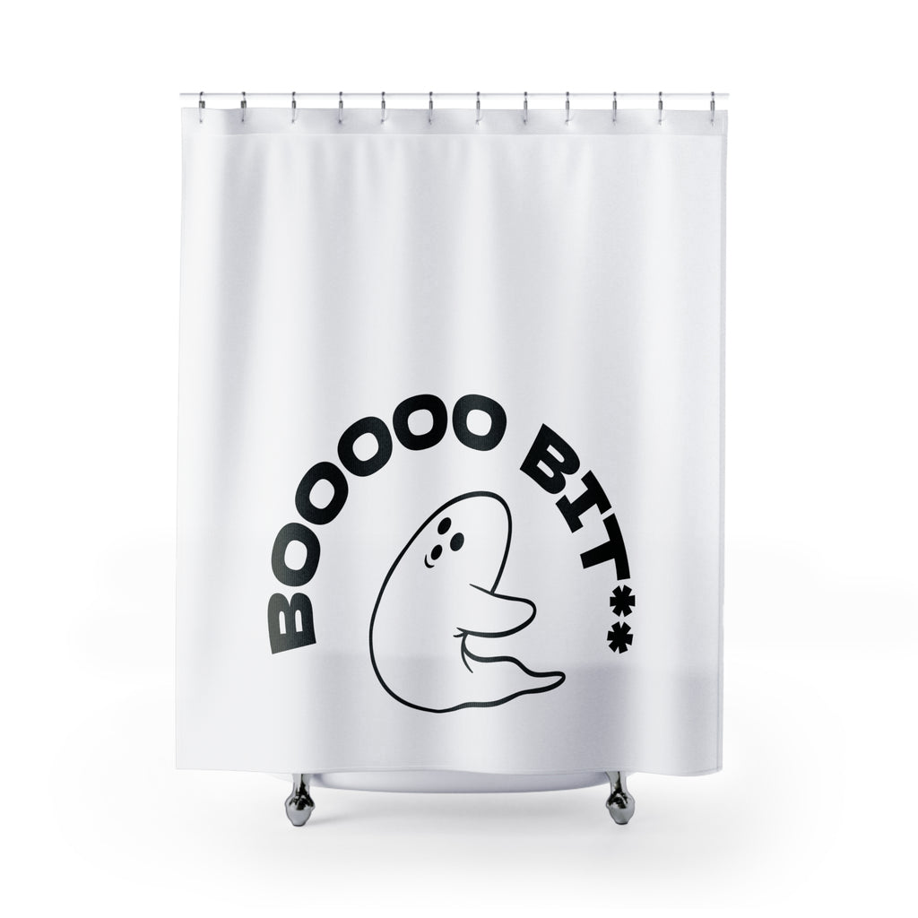 Playful Ghost Shower Curtain - Fun Bathroom Decor, Halloween Vibe, Unique Gift, Trendy Home Accessory, Quirky Bathtub Curtain