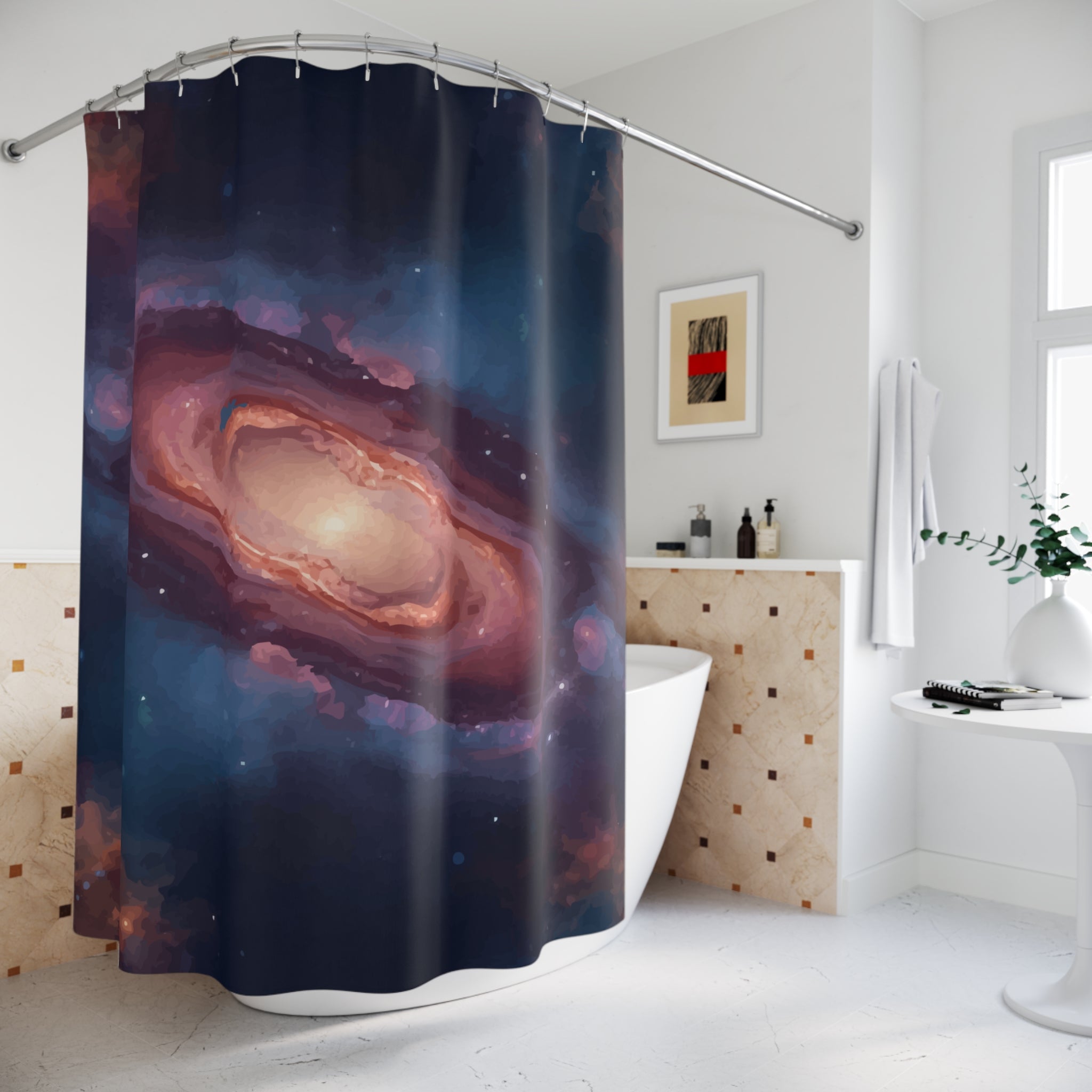 Cosmic Nebula Style Design Shower Curtain
