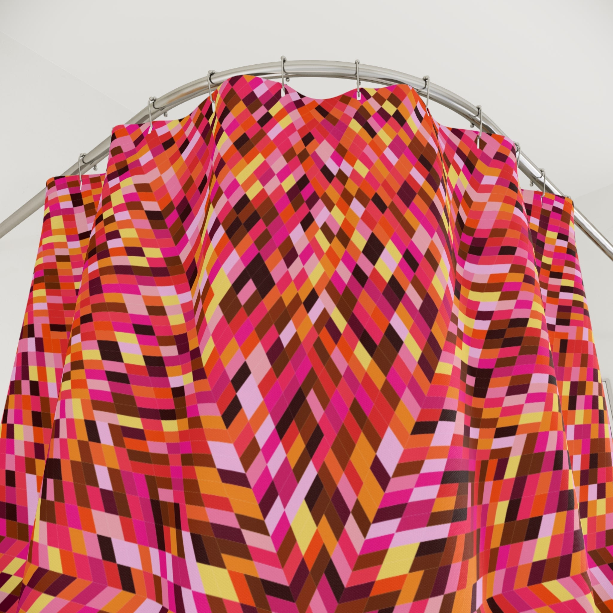 Vibrant Abstract Shower Curtains, Colorful Bathroom Decor, Boho Home Accents, Unique Gift for Her, Modern Color Splash