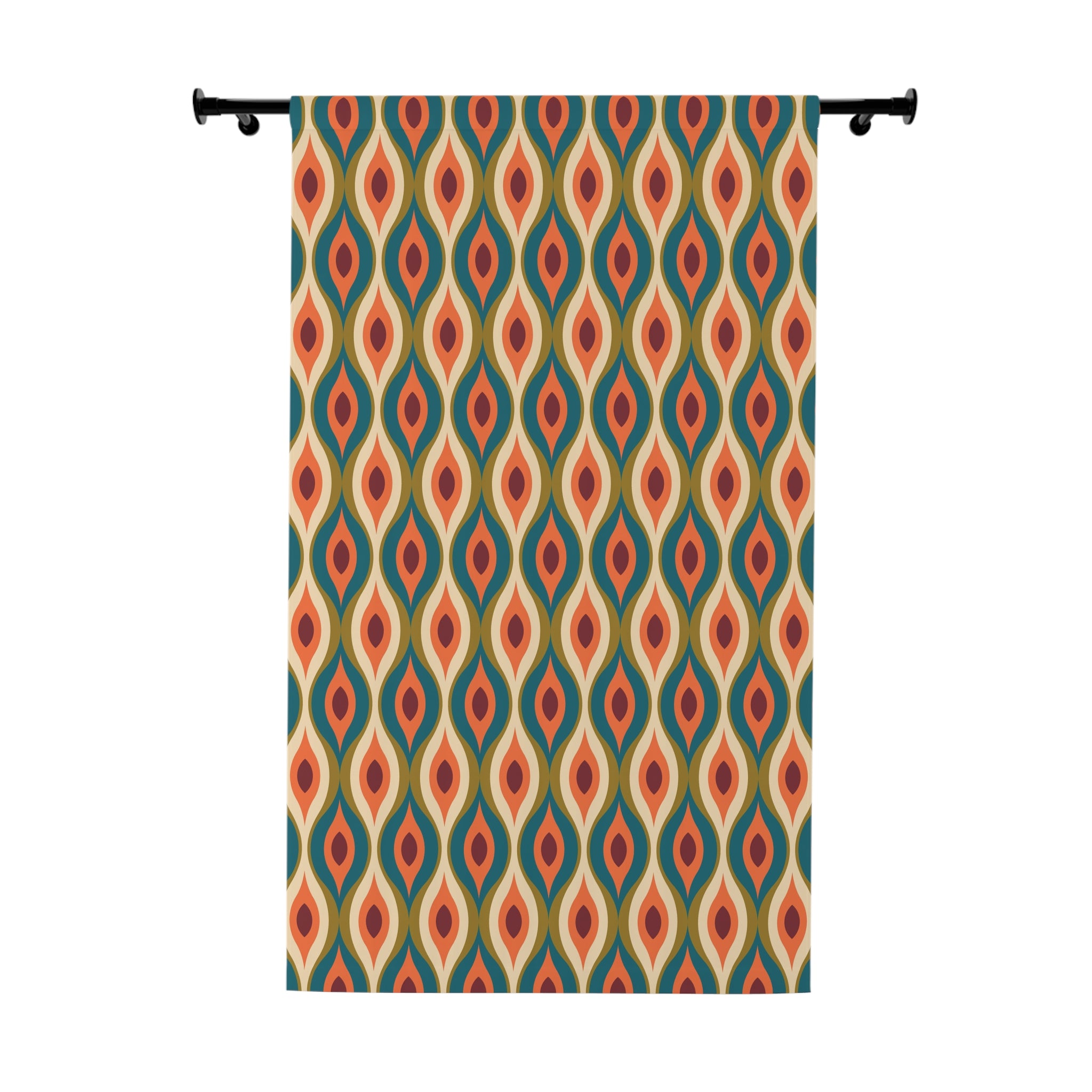 Retro Shaped Boho Pattern Blackout Window Curtain
