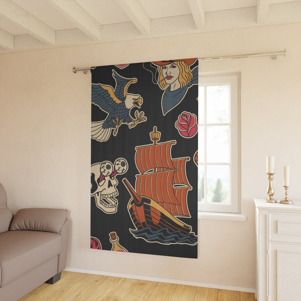 Bad Boys Love Bad Girls Pattern Blackout Window Curtain