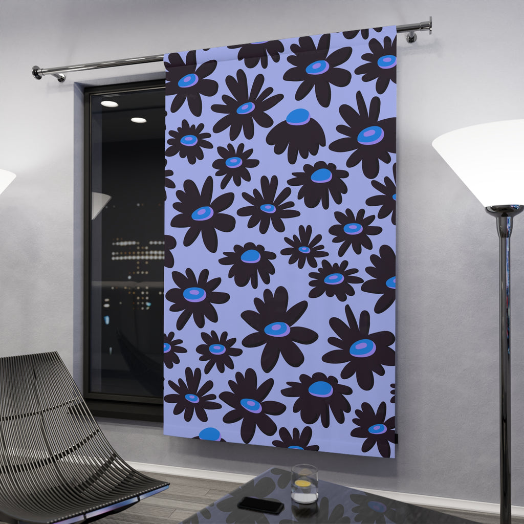 Daisy Field Gothic Pattern Blackout Window Curtain