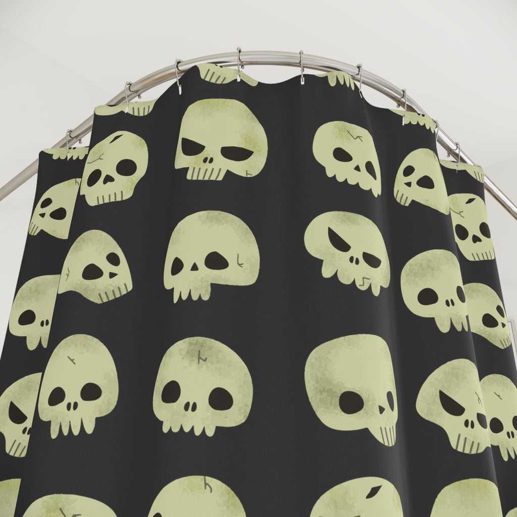 Gothic Skull Shower Curtain, Bathroom Decor, Halloween Decor, Spooky Home Goods, Unique Gift for Scary Theme Lovers