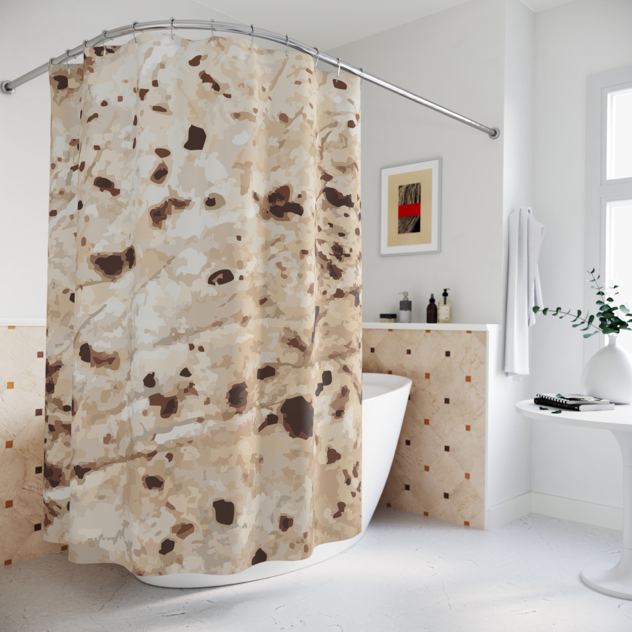 Artistic Marble Shower Curtains, Elegant Bathroom Decor, Home Styling, Modern Design, Unique Gift for Her