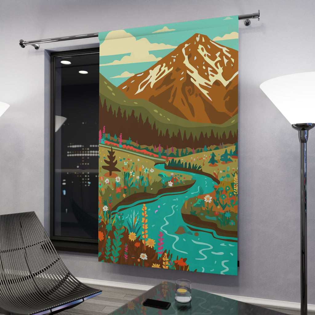 God Speed Colorado Mountain Blackout Window Curtain