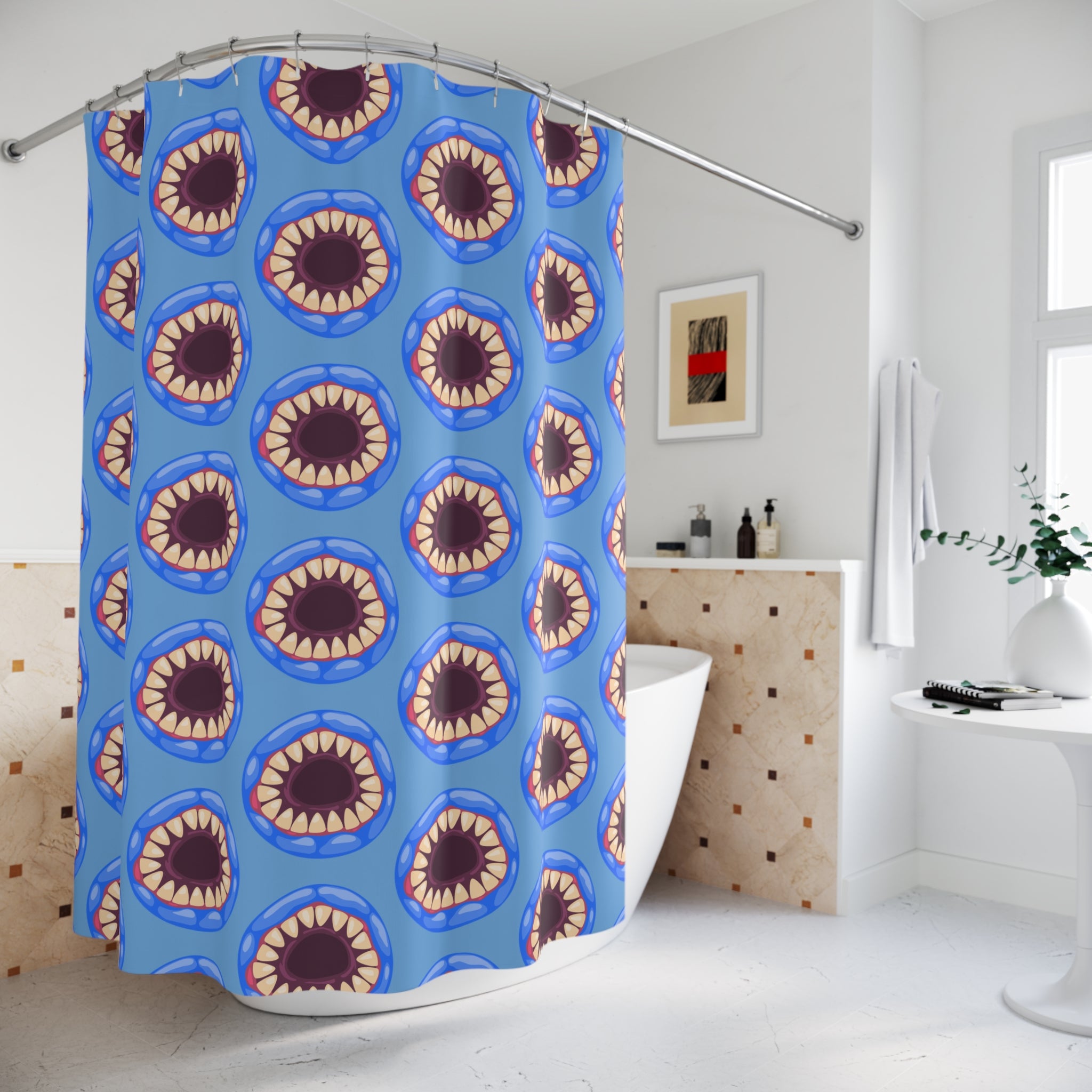 Whimsical Eye-Patterned Shower Curtains, Fun Bathroom Decor, Unique Gift for Home, Quirky Bathroom Accessories, Eye-Catching Design