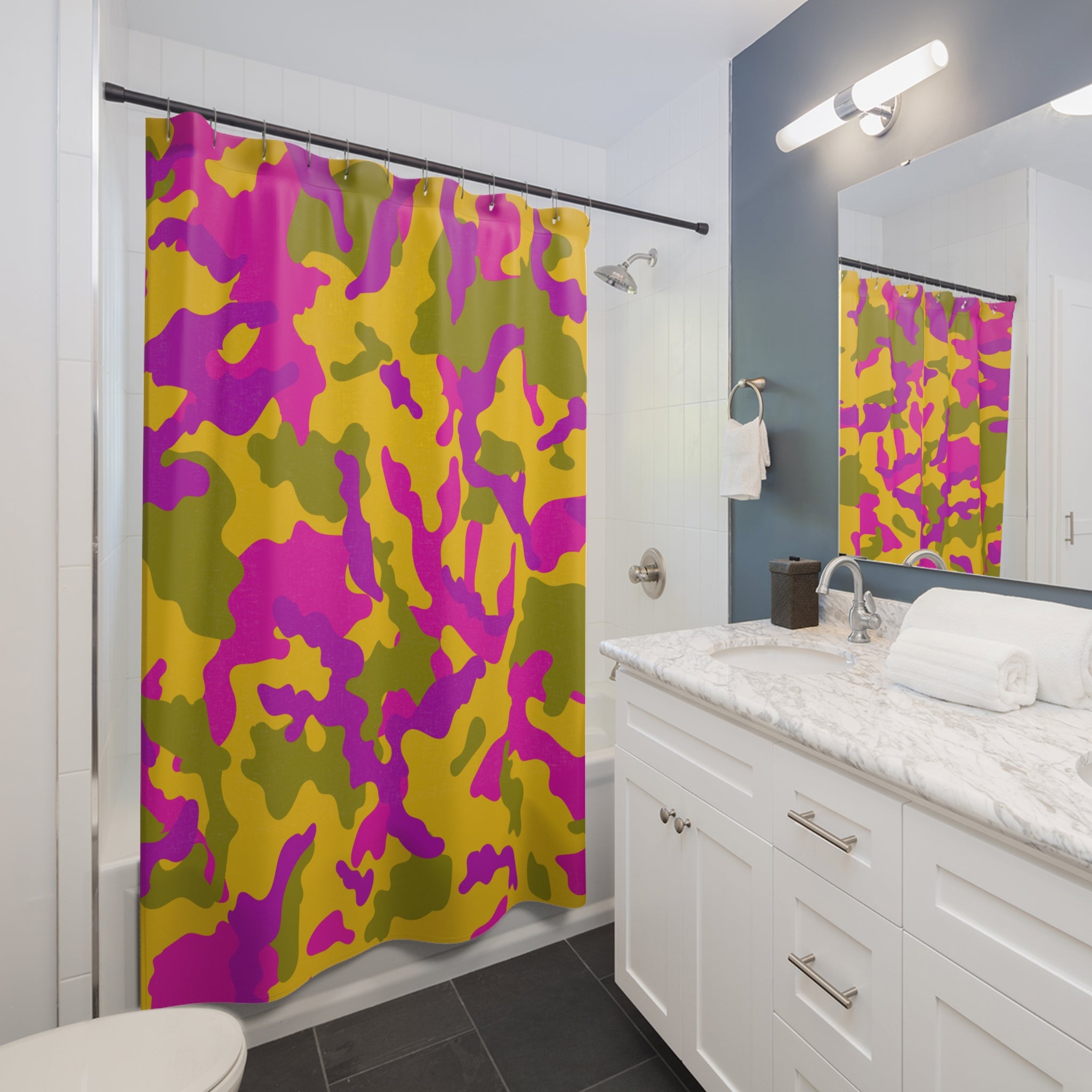 Pink Camo Shower Curtain