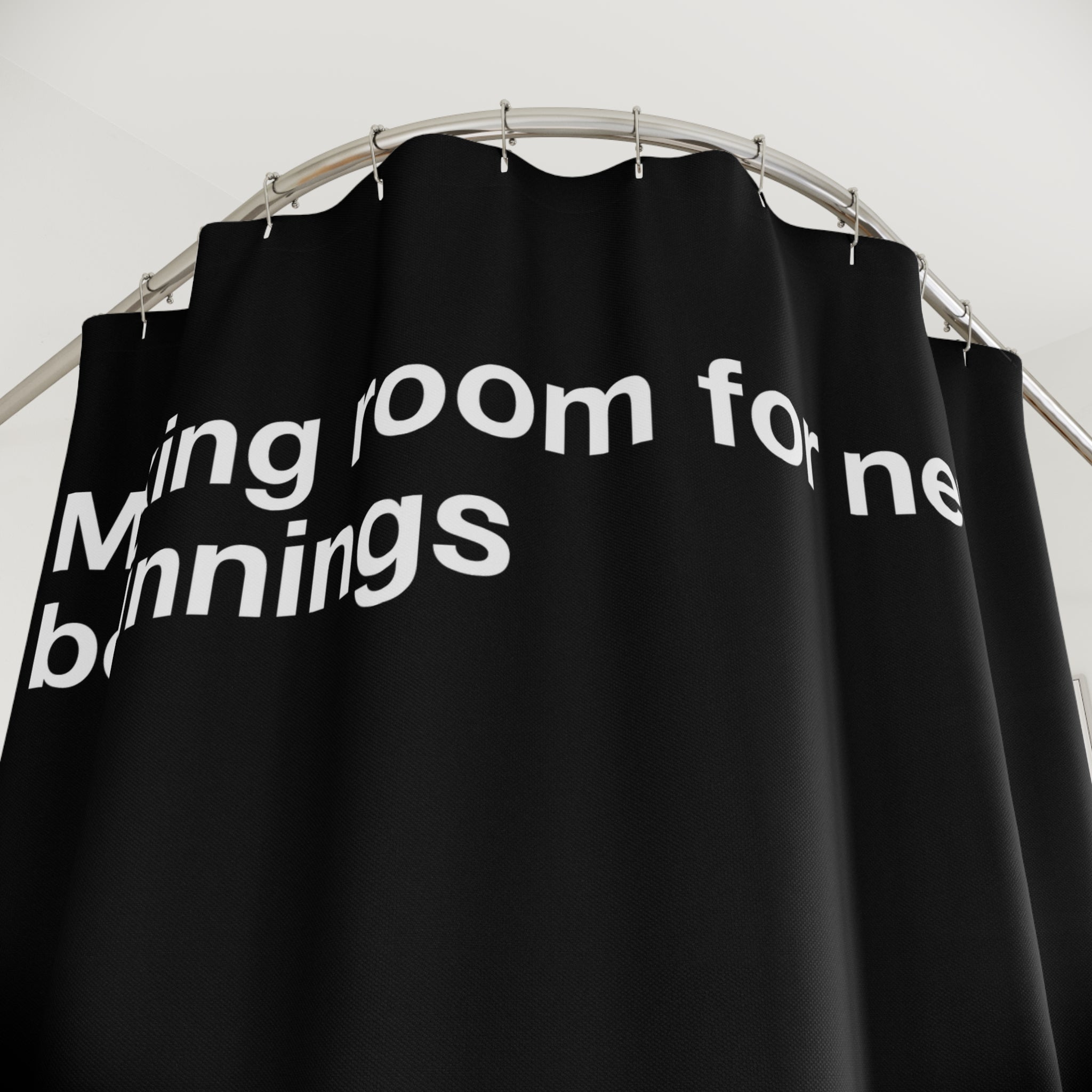 New Beggings Toilet Quote Shower Curtain