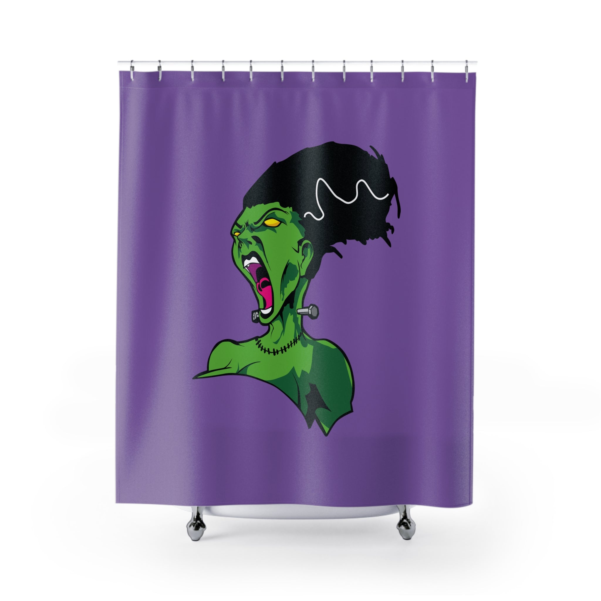Gothic Monster Shower Curtains, Frightening Bathroom Decor, Halloween Gift, Unique Home Accessories, Whimsical Design