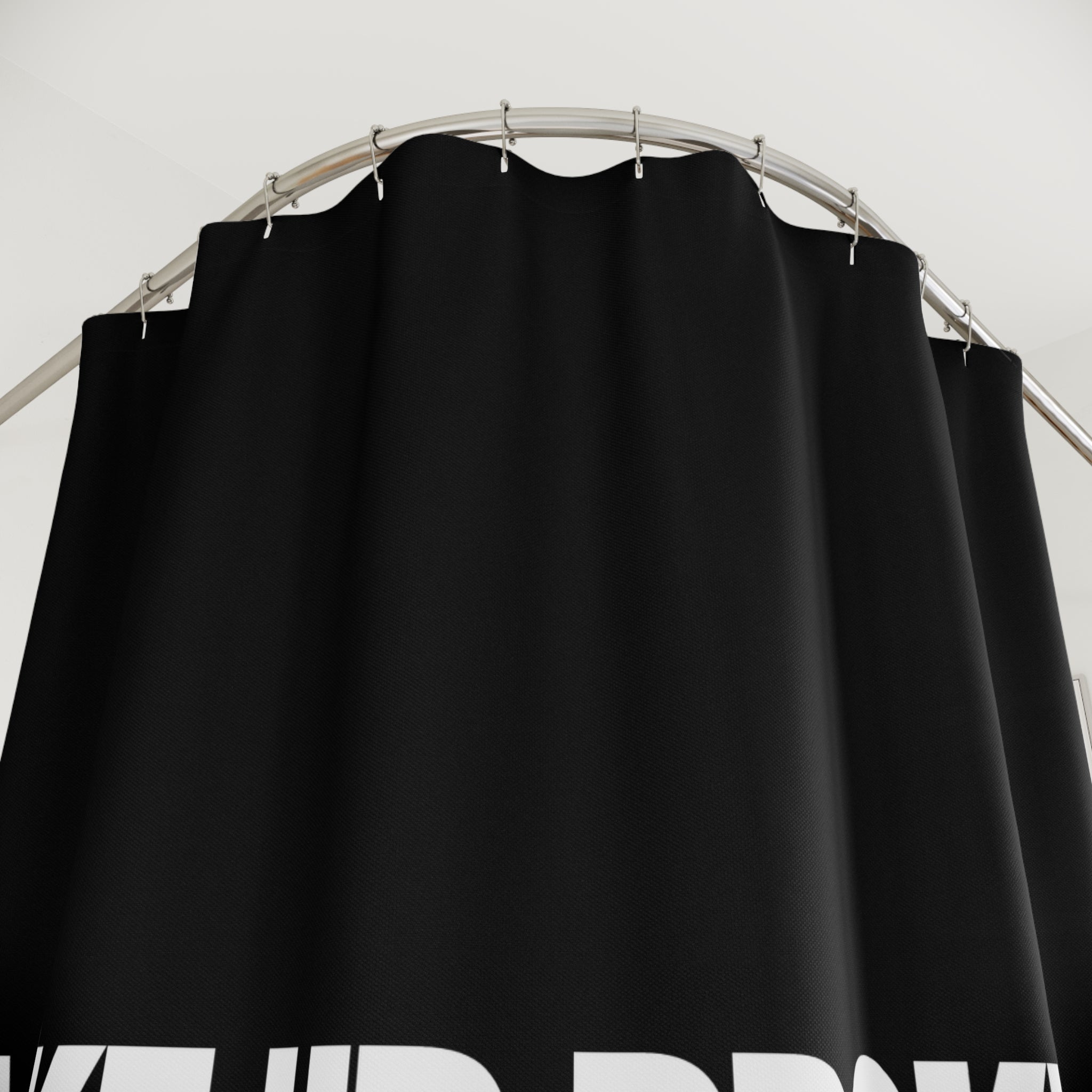 Go To Bed Richer Quote Shower Curtain