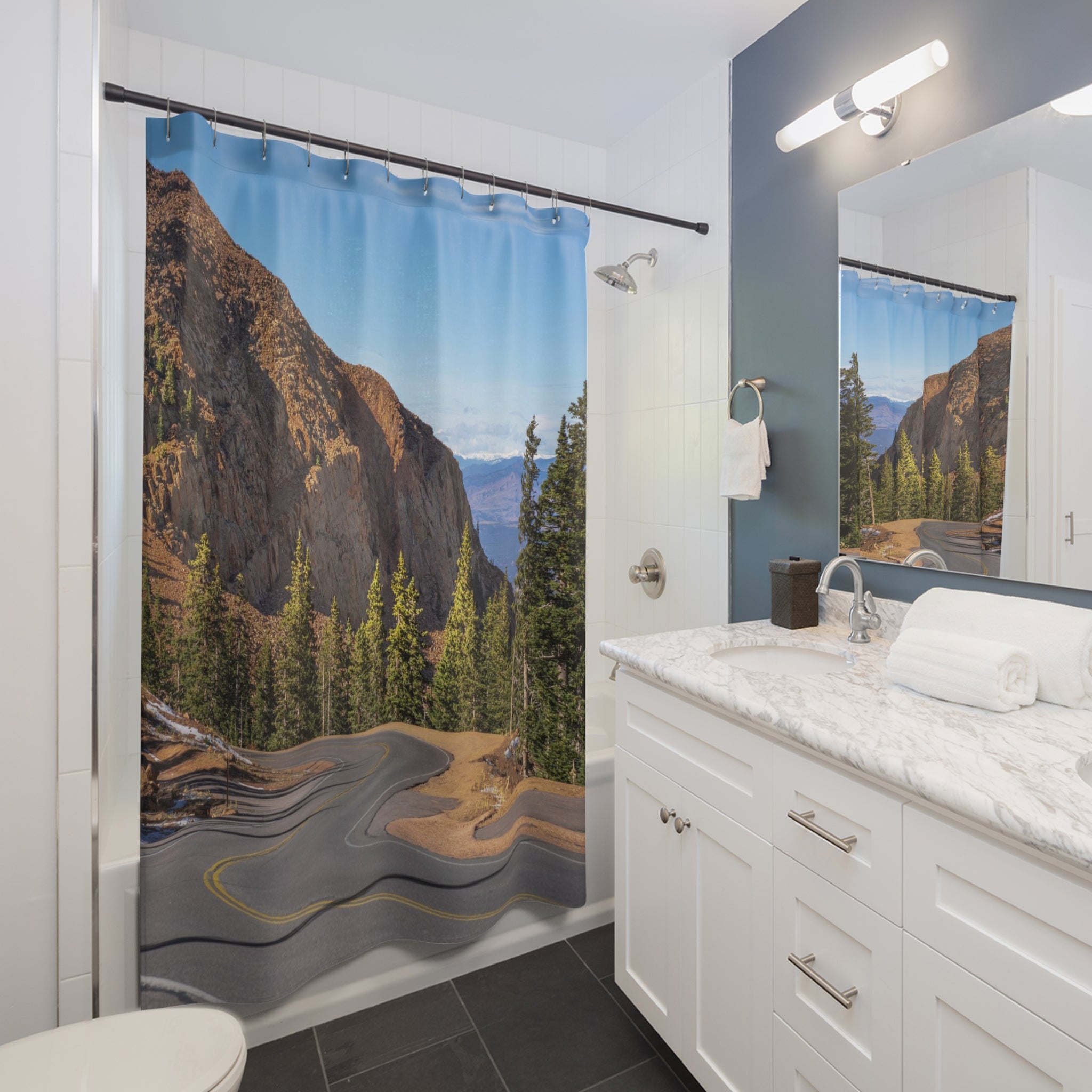 Colorado Pikes Peak Mountain Escape Shower Curtain
