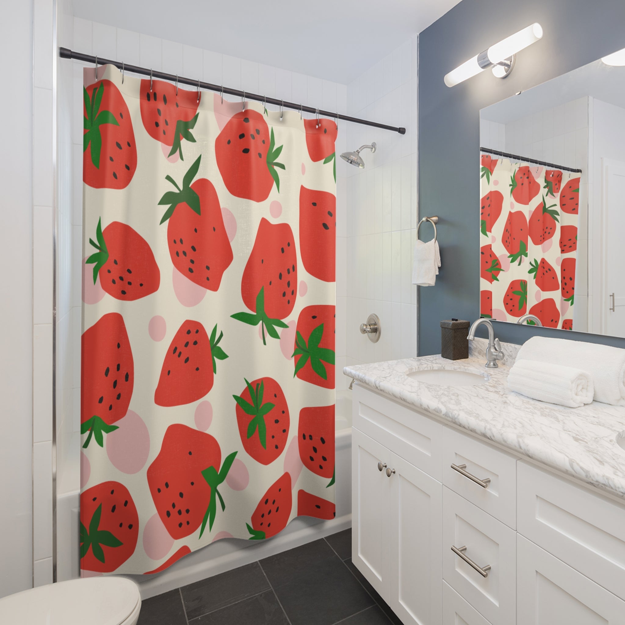 Strawberry Day Shower Curtain