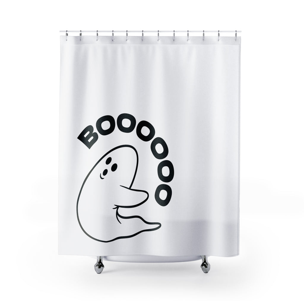 Whimsical Ghost Shower Curtain - Fun Bathroom Decor for Halloween, Boo-Themed Gift, Quirky Home Accessory, Unique Party Decor
