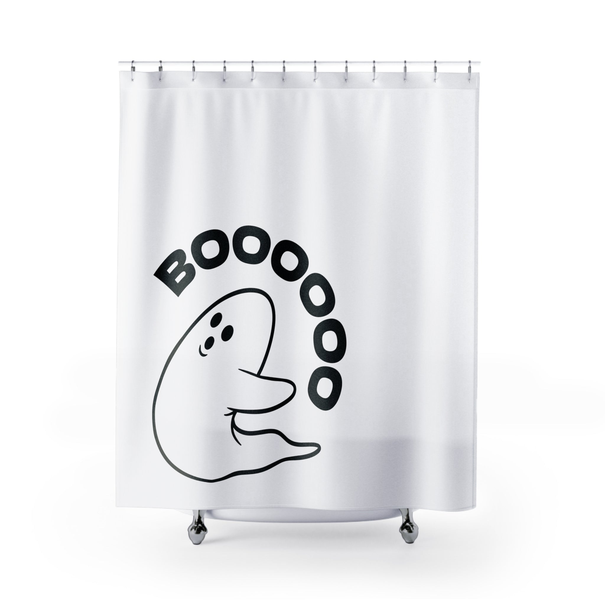 Whimsical Ghost Shower Curtain - Fun Bathroom Decor for Halloween, Boo-Themed Gift, Quirky Home Accessory, Unique Party Decor