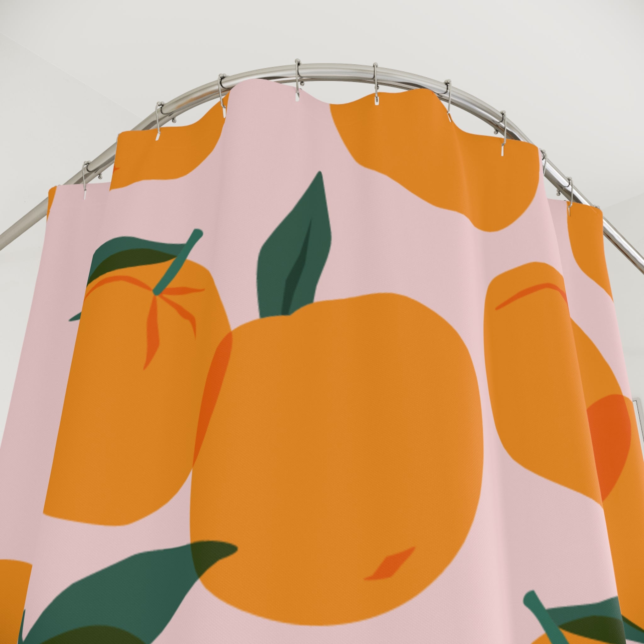 Pink Day Mandarin Shower Curtain