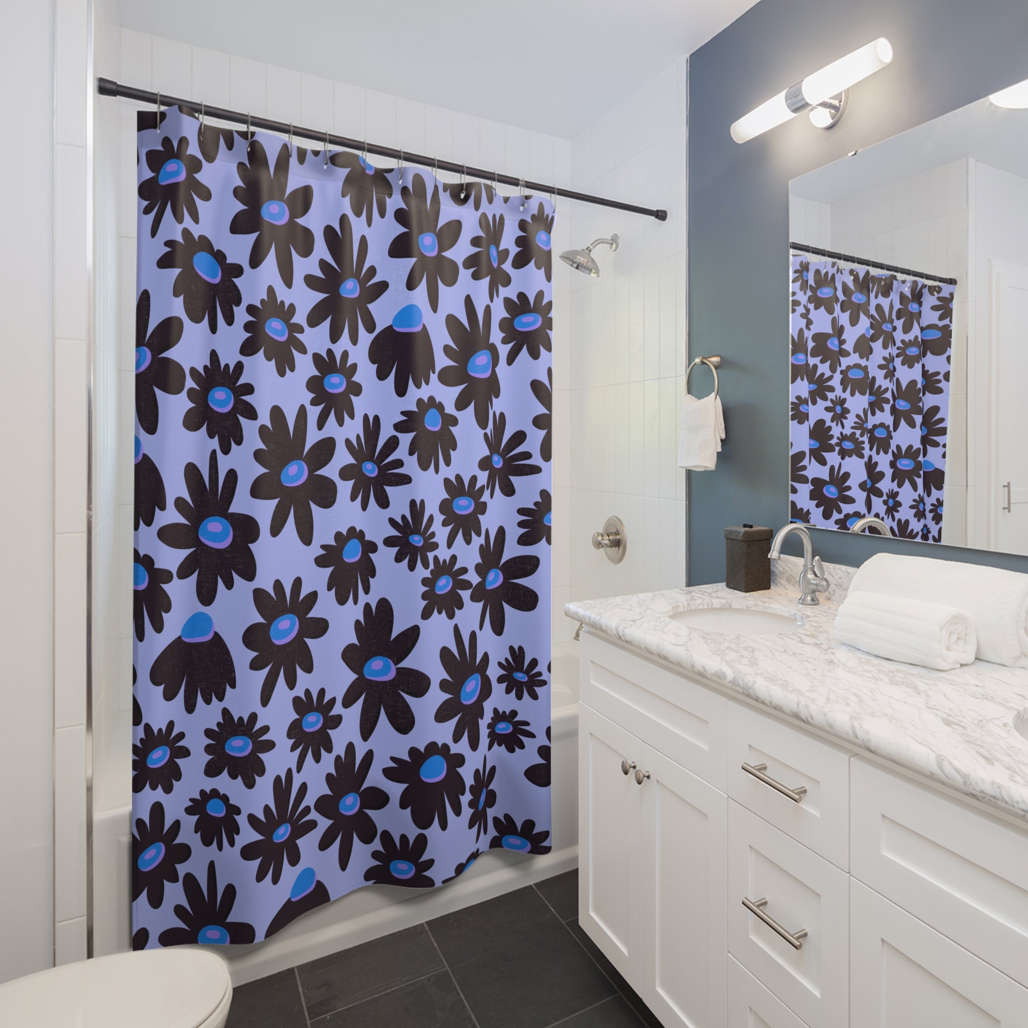 Daisy Field Gothic Shower Curtain