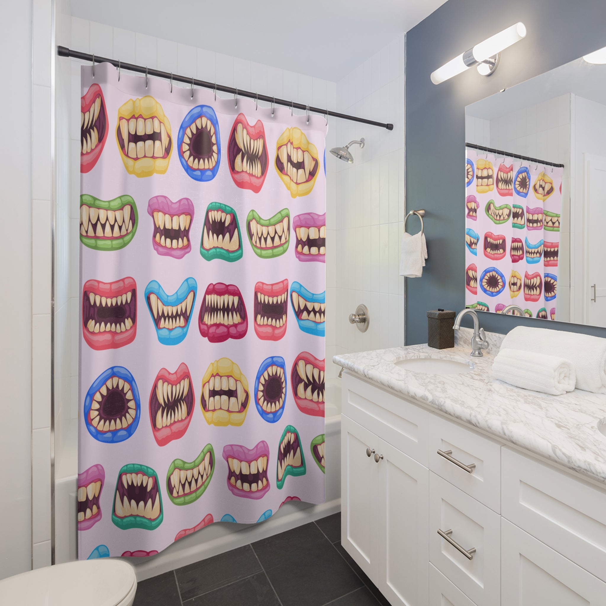 Playful Monster Shower Curtains, Whimsical Bathroom Decor, Unique Gifts for Kids, Halloween, Funny Home Accessories, Creative Shower [...]