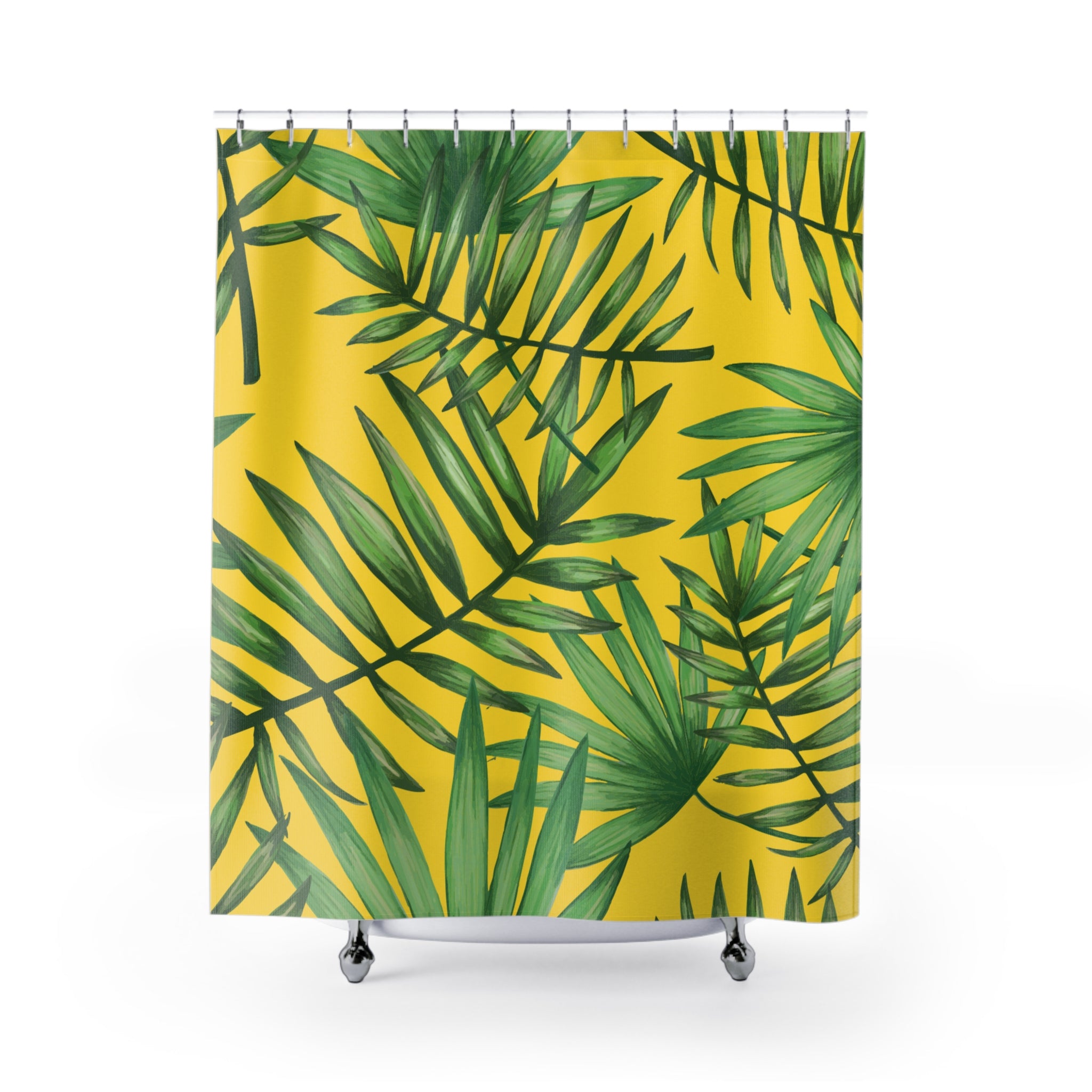 Dads Tropical Leaf Shirt Shower Curtain