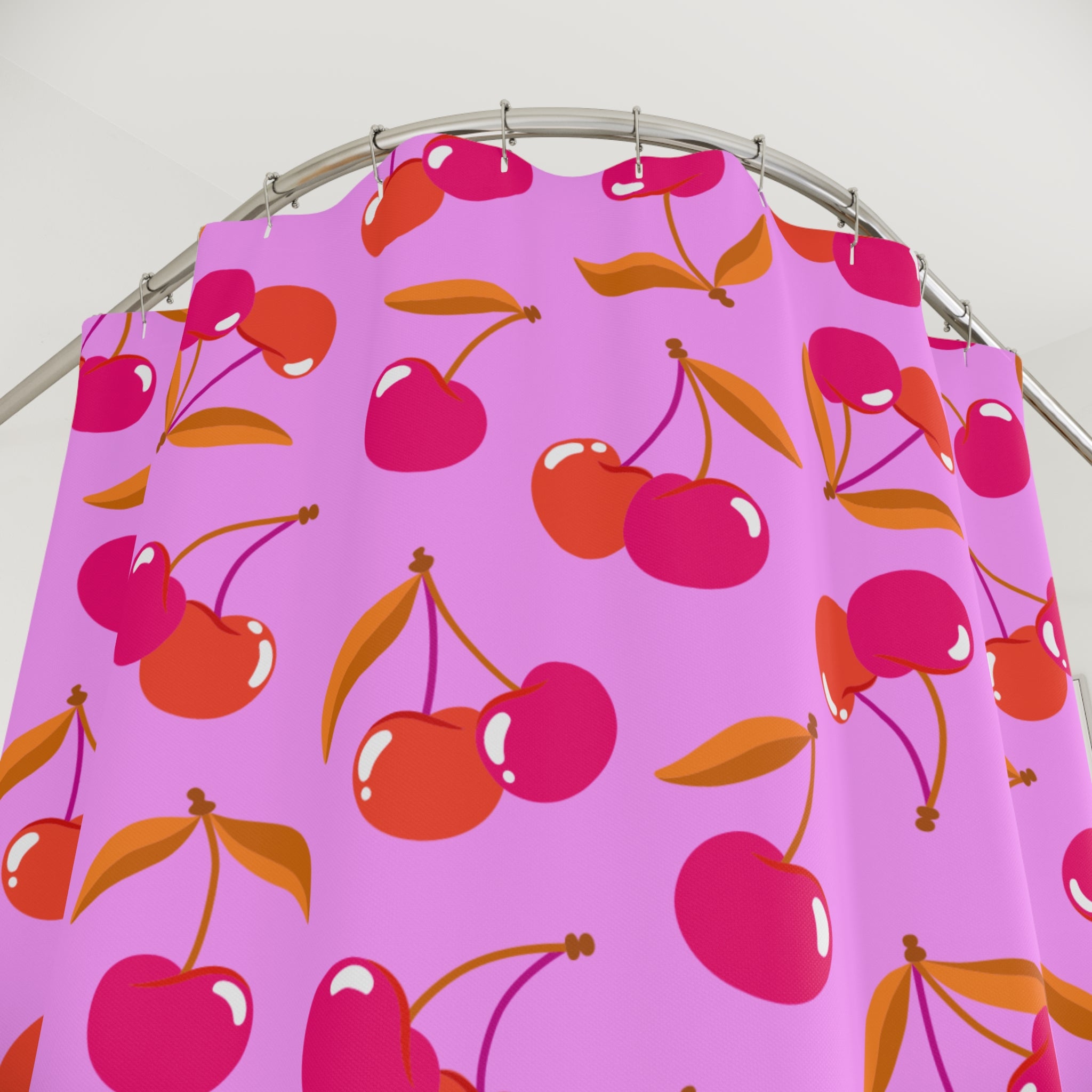 Charming Pink Cherry Shower Curtain