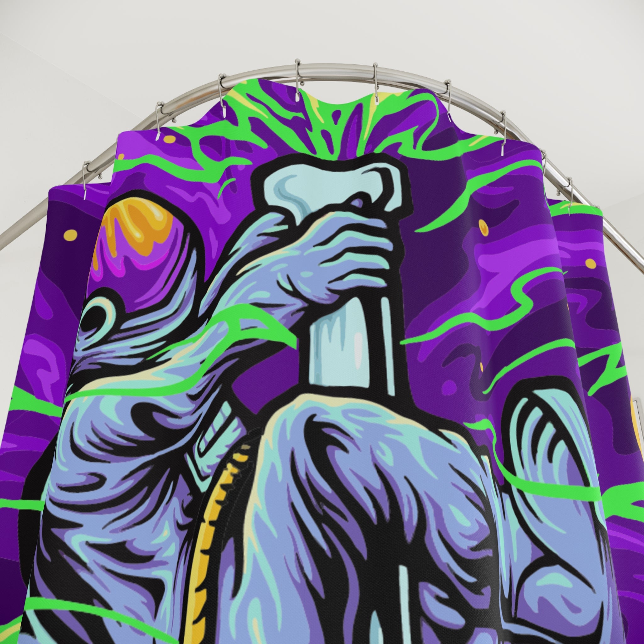 Astronaut Space-Themed Shower Curtain, Funky Bathroom Decor, Sci-Fi Gift for Space Lovers, Unique Shower Curtain Design, Colorful [...]
