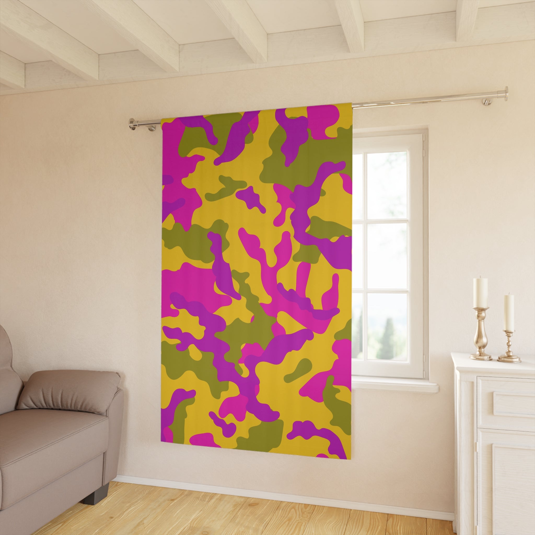 Pink Camo Blackout Window Curtain