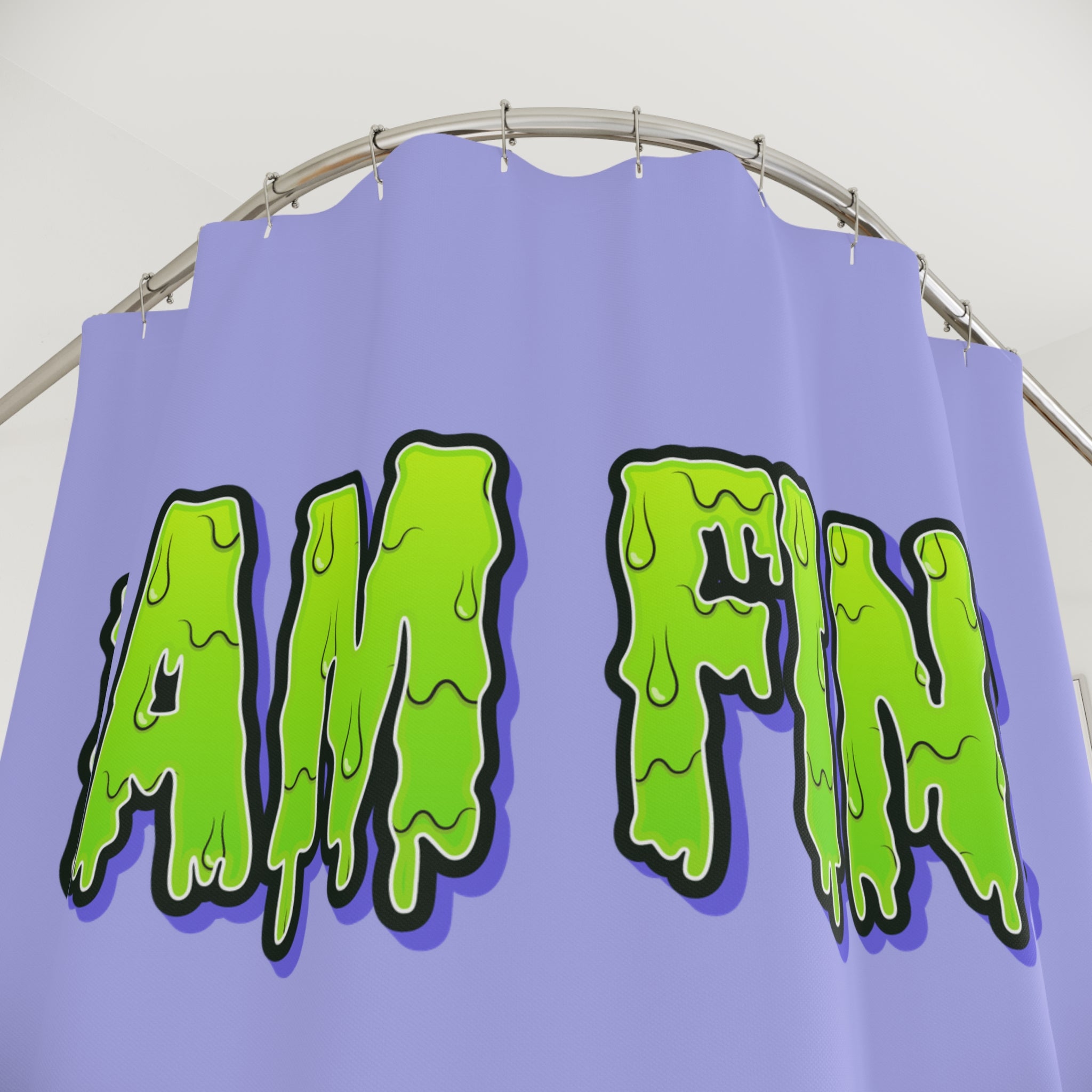 Ghoulish Humor Shower Curtain, Fun Bathroom Decor, Halloween Vibes, Quirky Gift for Friends, Unique Home Accent, Playful Design
