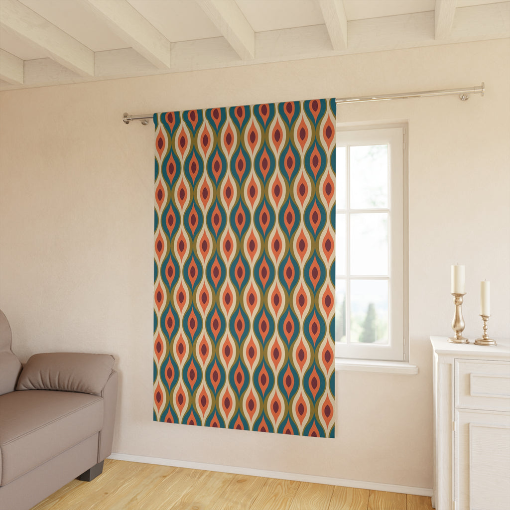 Retro Shaped Boho Pattern Blackout Window Curtain