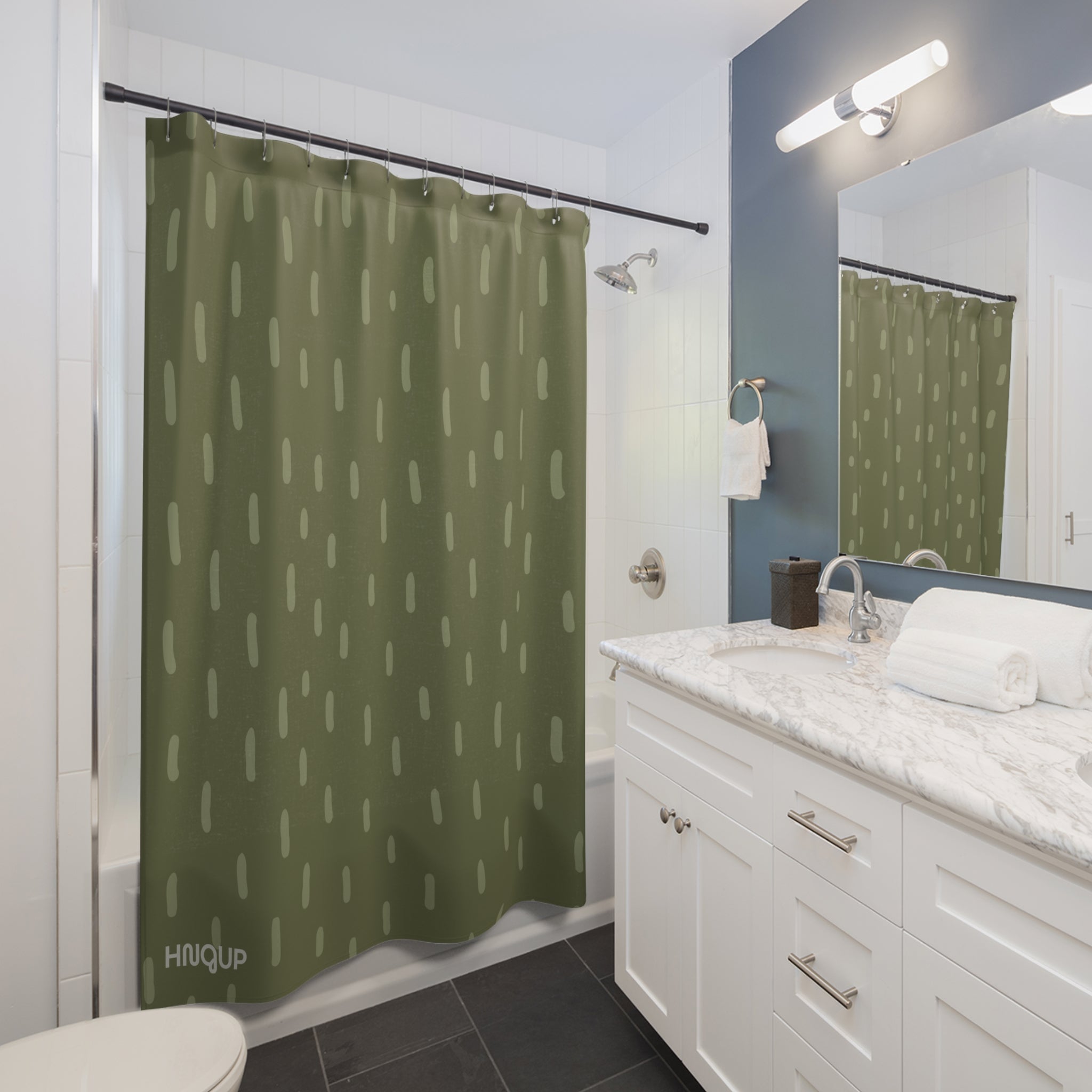 Stylish Modern Shower Curtains, Home Decor, Bathroom Accessories, Fresh Green Design, Unique Gift Ideas