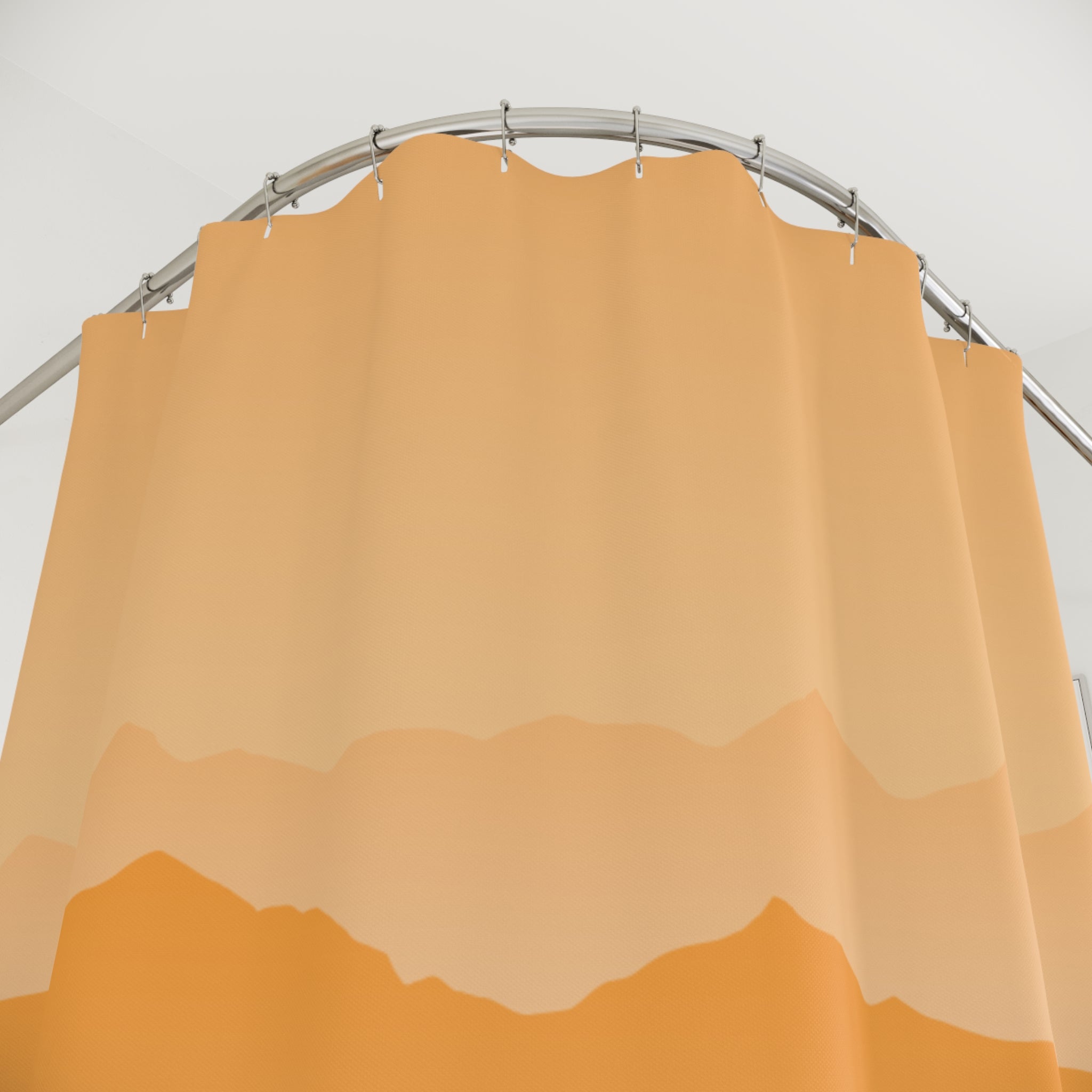Sunset Mountain Shower Curtain, Boho Bathroom Decor, Nature-Inspired Curtain, Home Spa Aesthetic, Gift for Nature Lovers