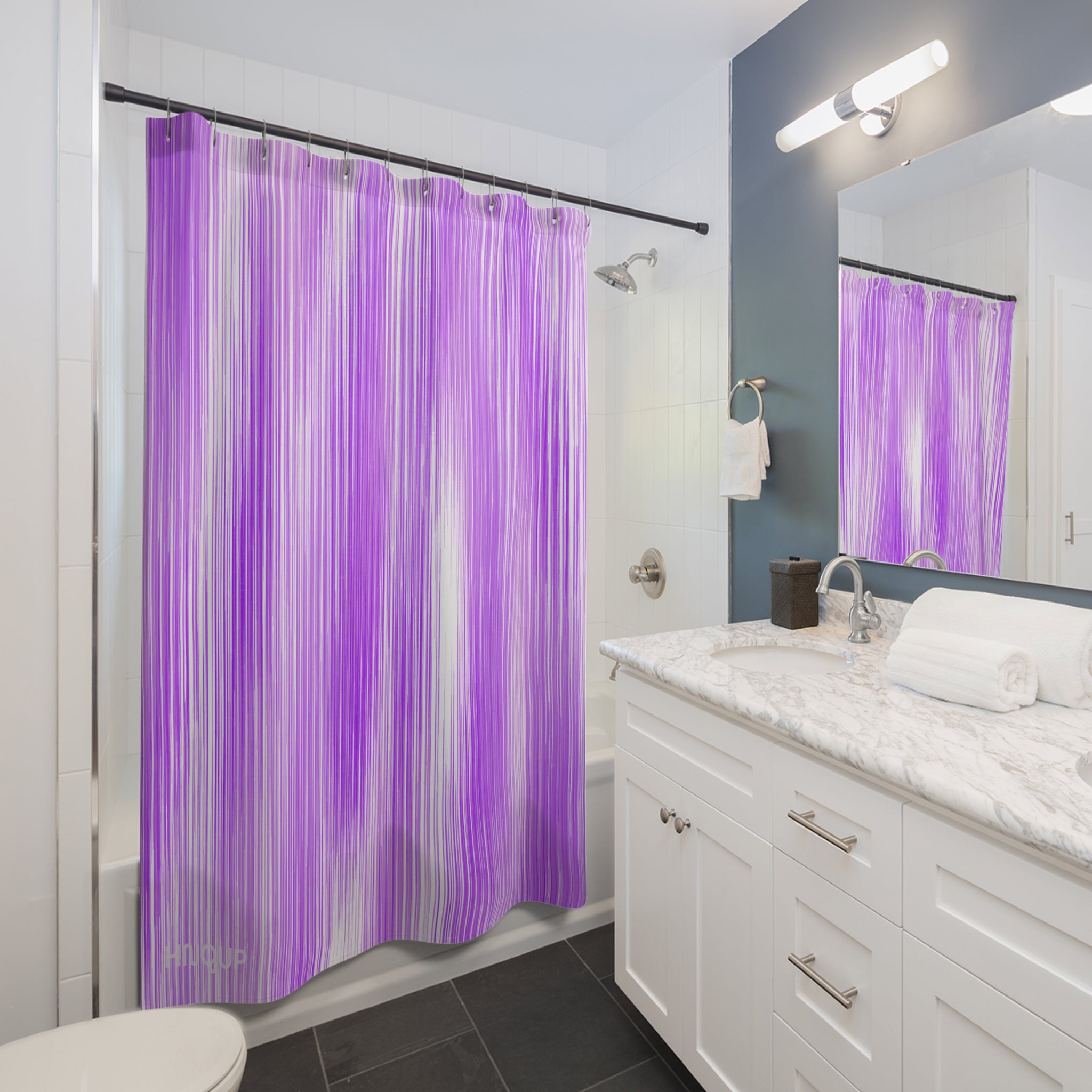 Elegant Purple Shower Curtain | Stylish Bathroom Decor, Abstract Design, Modern Home Accent, Gift for Her, Elegant Home Styling