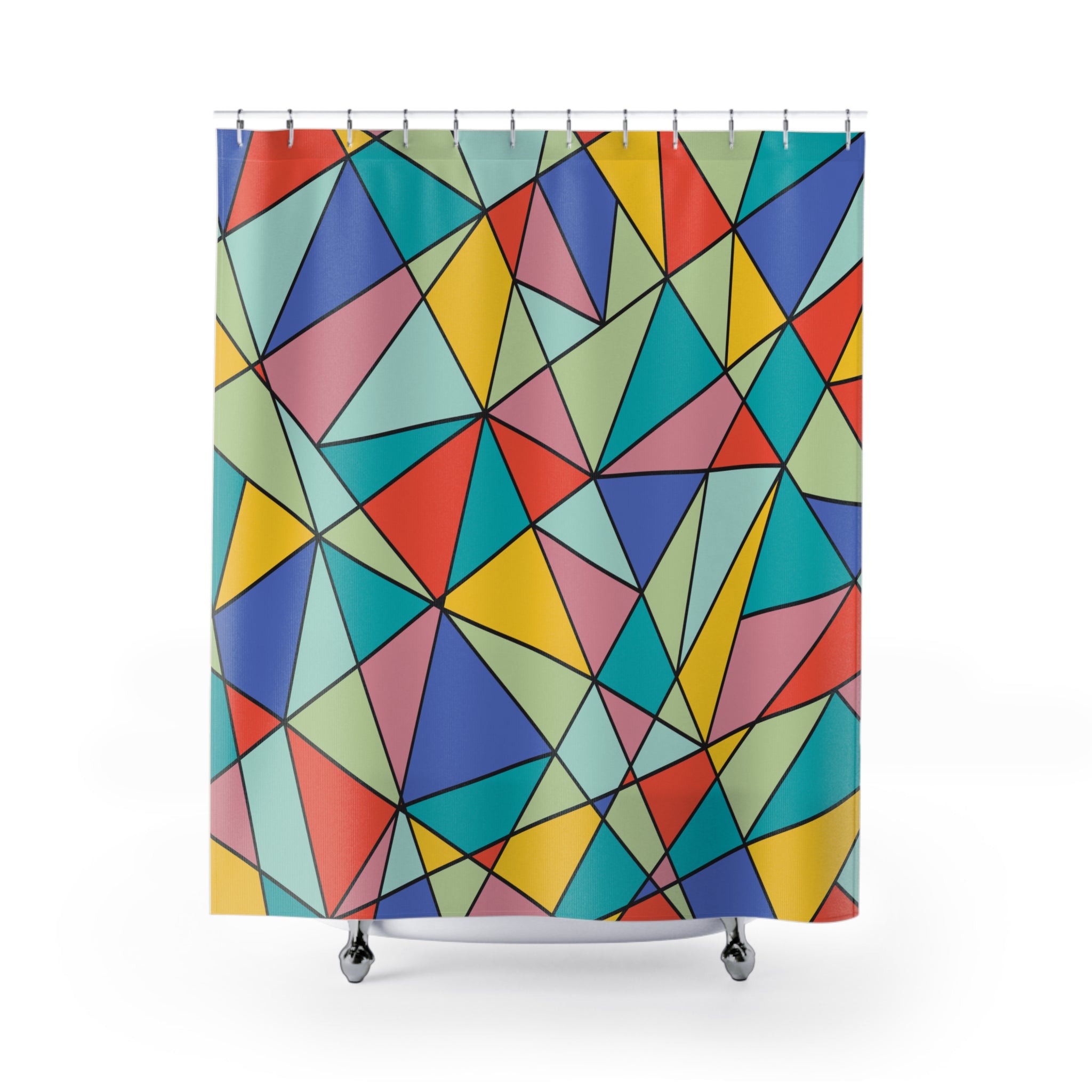 Stained Glassish Design Shower Curtain