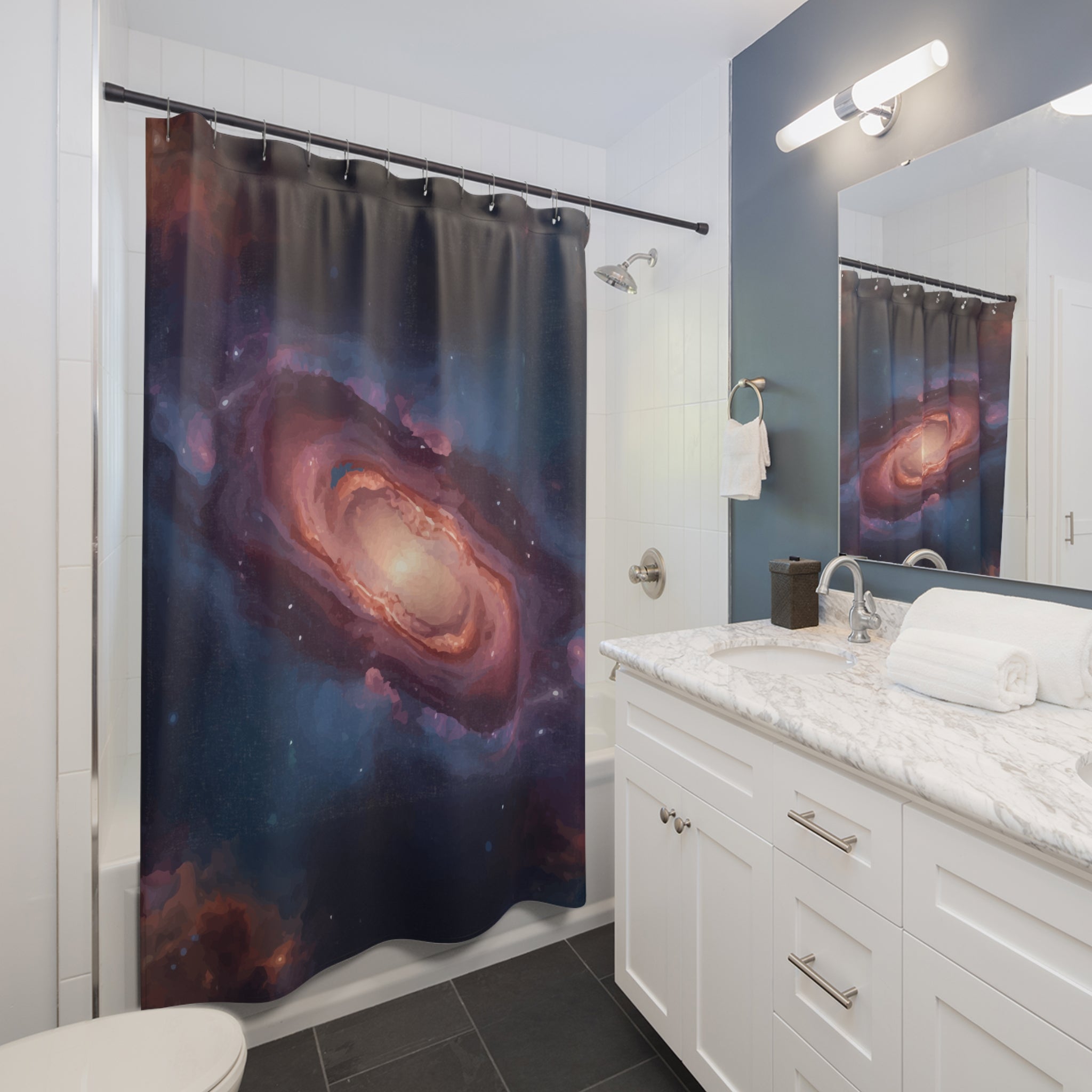 Cosmic Nebula Style Design Shower Curtain