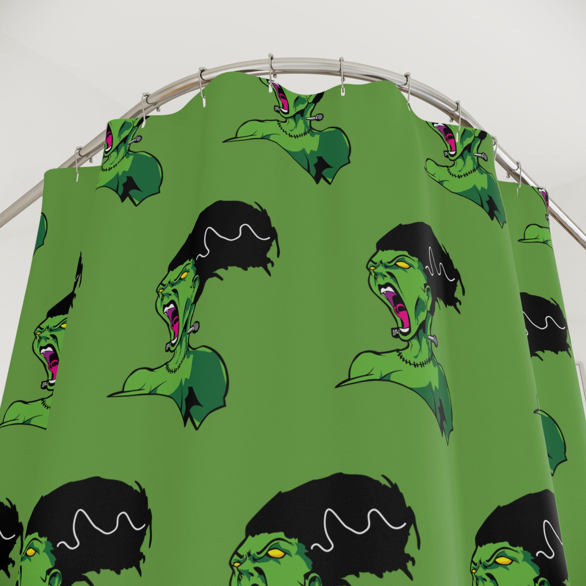 Funky Monster Shower Curtain – Vibrant Bathroom Decor, Halloween, Home Gift, Unique Design, Creative Style
