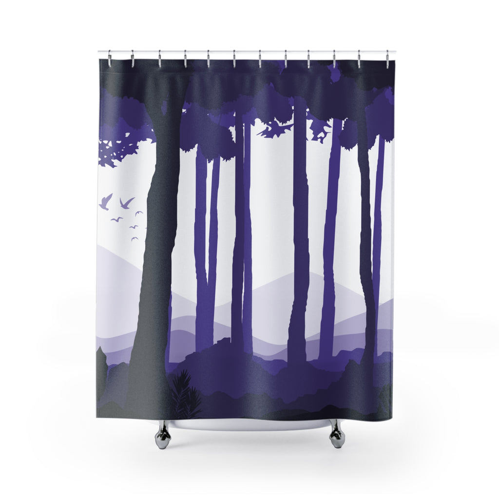 Mystical Forest Shower Curtain, Bathroom Decor, Nature Theme, Gift for Nature Lovers, Home Spa, Wall Art