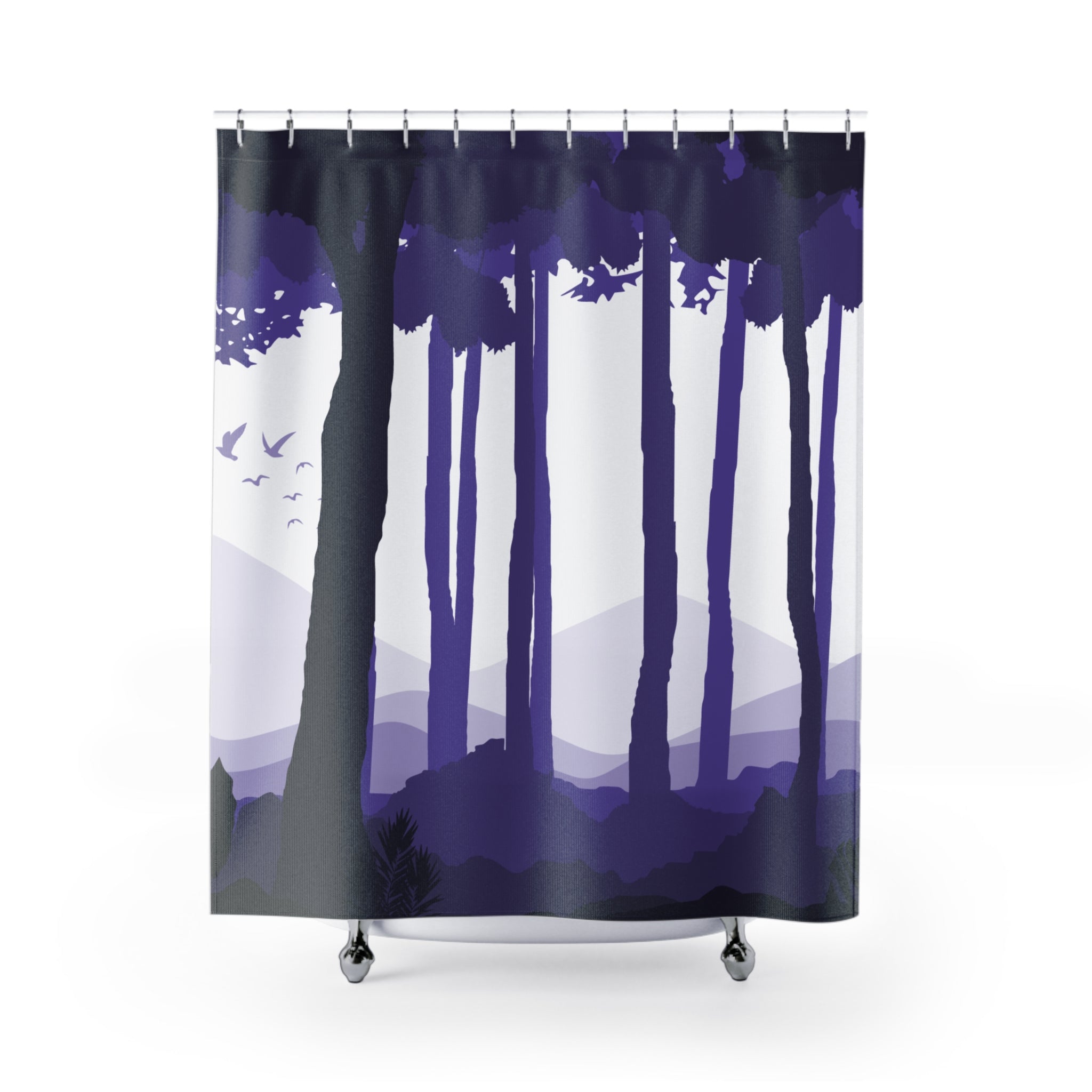 Mystical Forest Shower Curtain, Bathroom Decor, Nature Theme, Gift for Nature Lovers, Home Spa, Wall Art