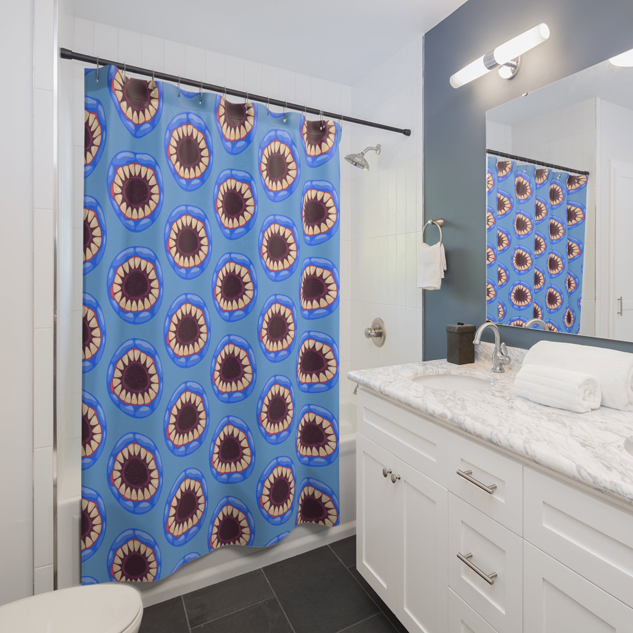 Whimsical Eye-Patterned Shower Curtains, Fun Bathroom Decor, Unique Gift for Home, Quirky Bathroom Accessories, Eye-Catching Design