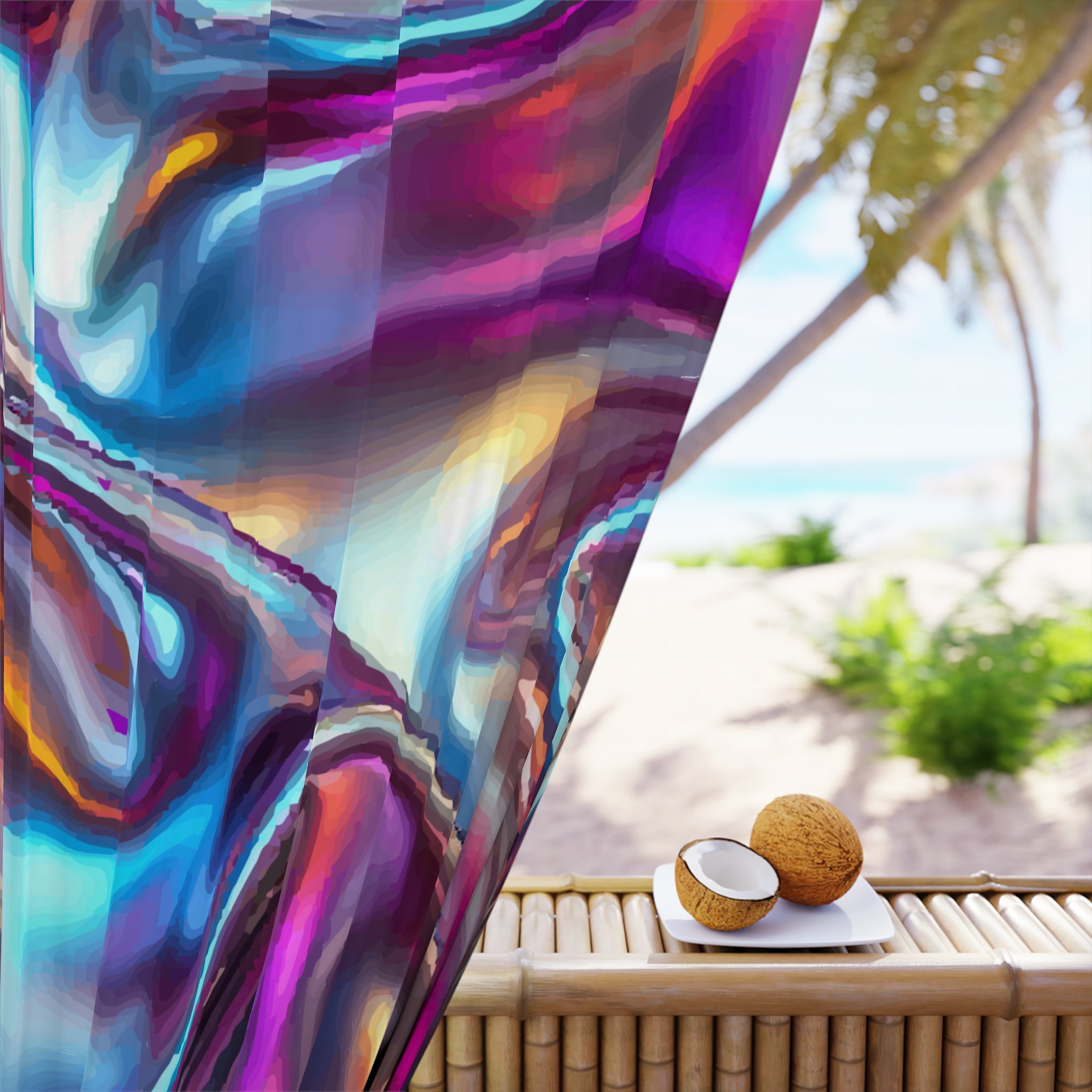 Colorful Iridescent Fabric Style Design Blackout Window Curtain