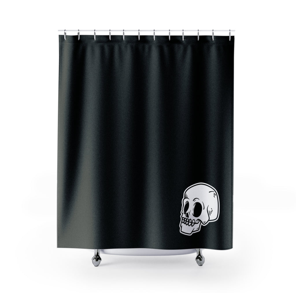 Gothic Skull Shower Curtain | Unique Bathroom Decor, Halloween Decoration, Monochrome Home Accessory, Spooky Gift Idea