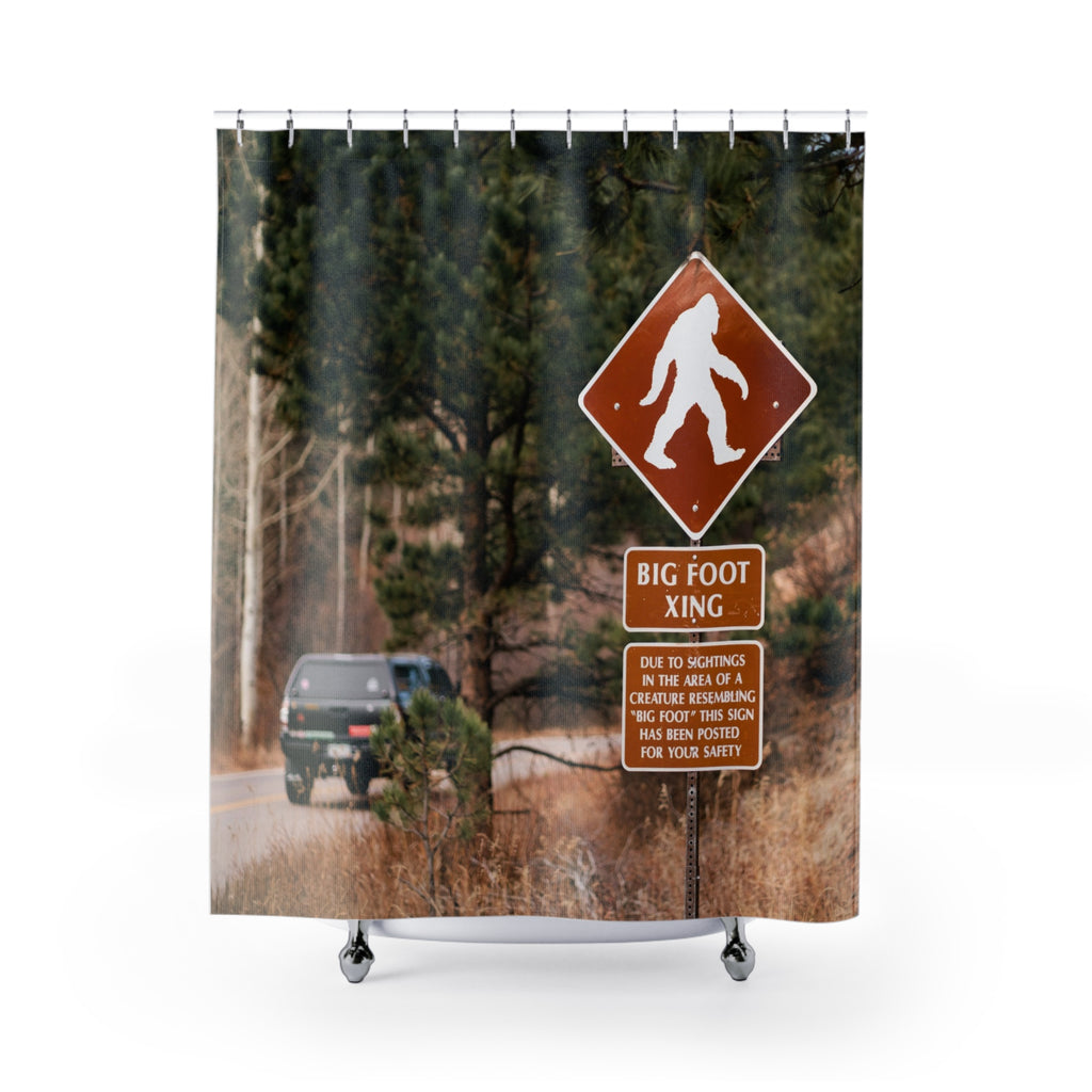 Colorado Pikes Peak Bigfoot Crossing Shower Curtain