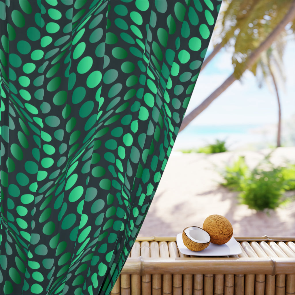 Iguana Wave Pattern Blackout Window Curtain