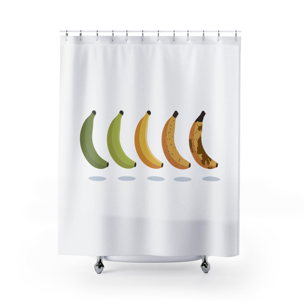 Banana Lifecycle Shower Curtain | Fun Bathroom Decor, Unique Gift, Modern Home Accessories, Kitchen & Bath Decor, Tropical Vibe