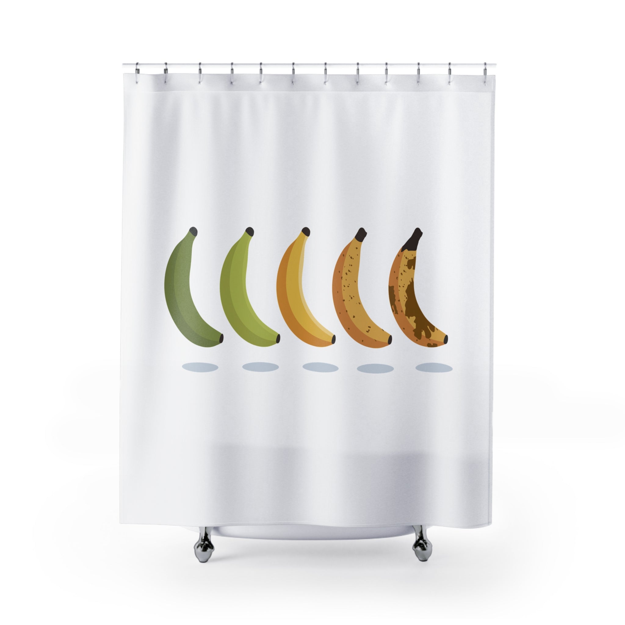 Banana Lifecycle Shower Curtain | Fun Bathroom Decor, Unique Gift, Modern Home Accessories, Kitchen & Bath Decor, Tropical Vibe