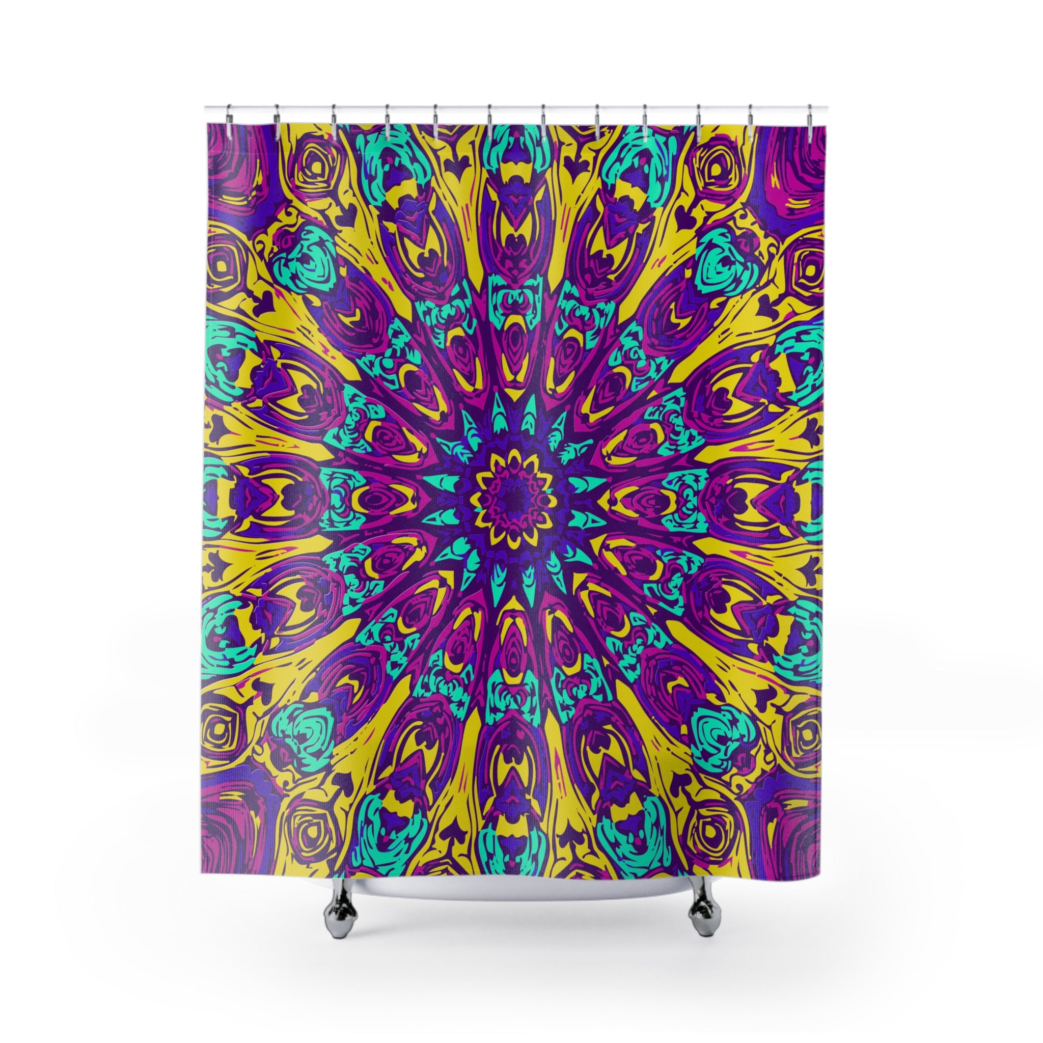 Pinkish Lifes Awakening Pattern Shower Curtain