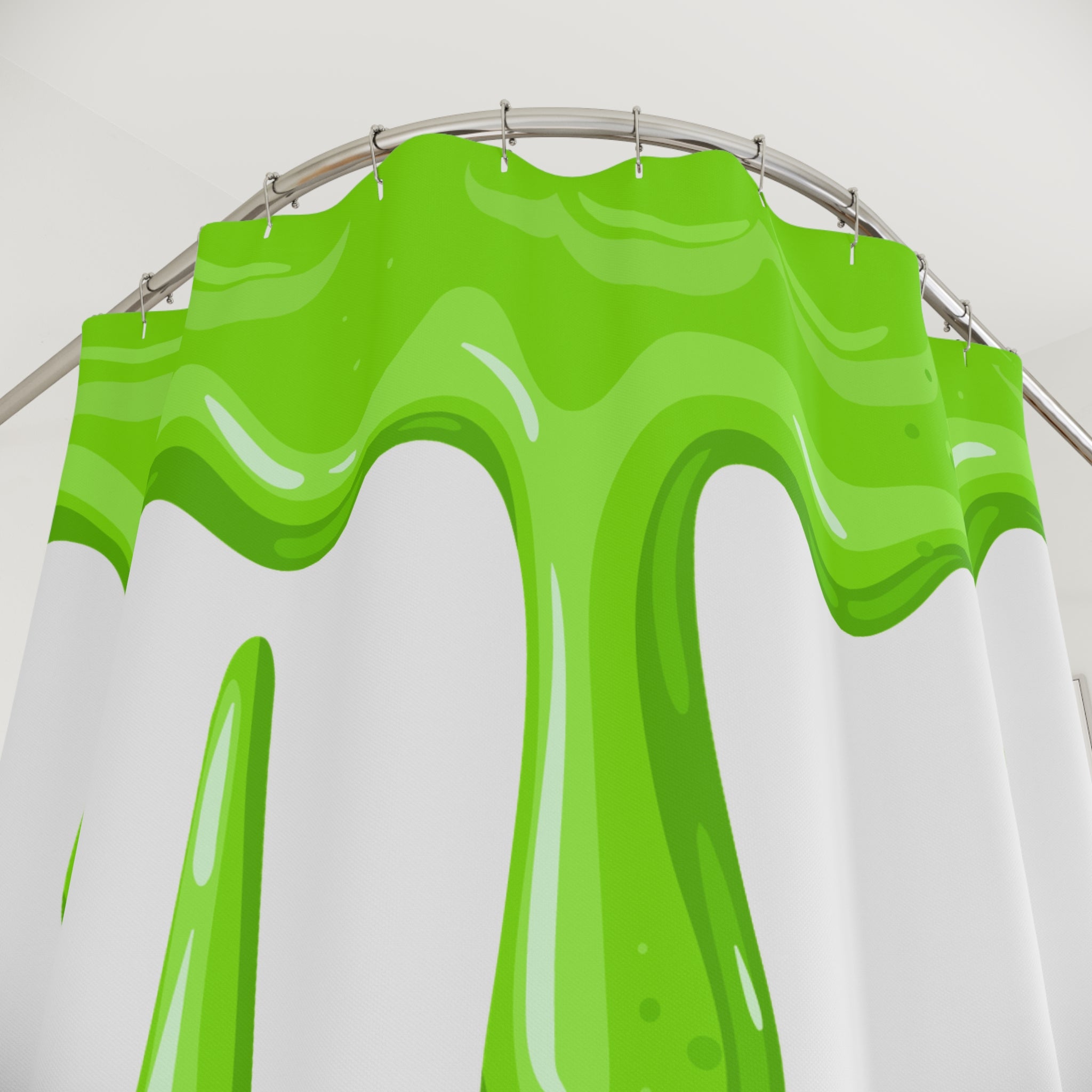 Drippy Green Gooey Slimy  Shower Curtain