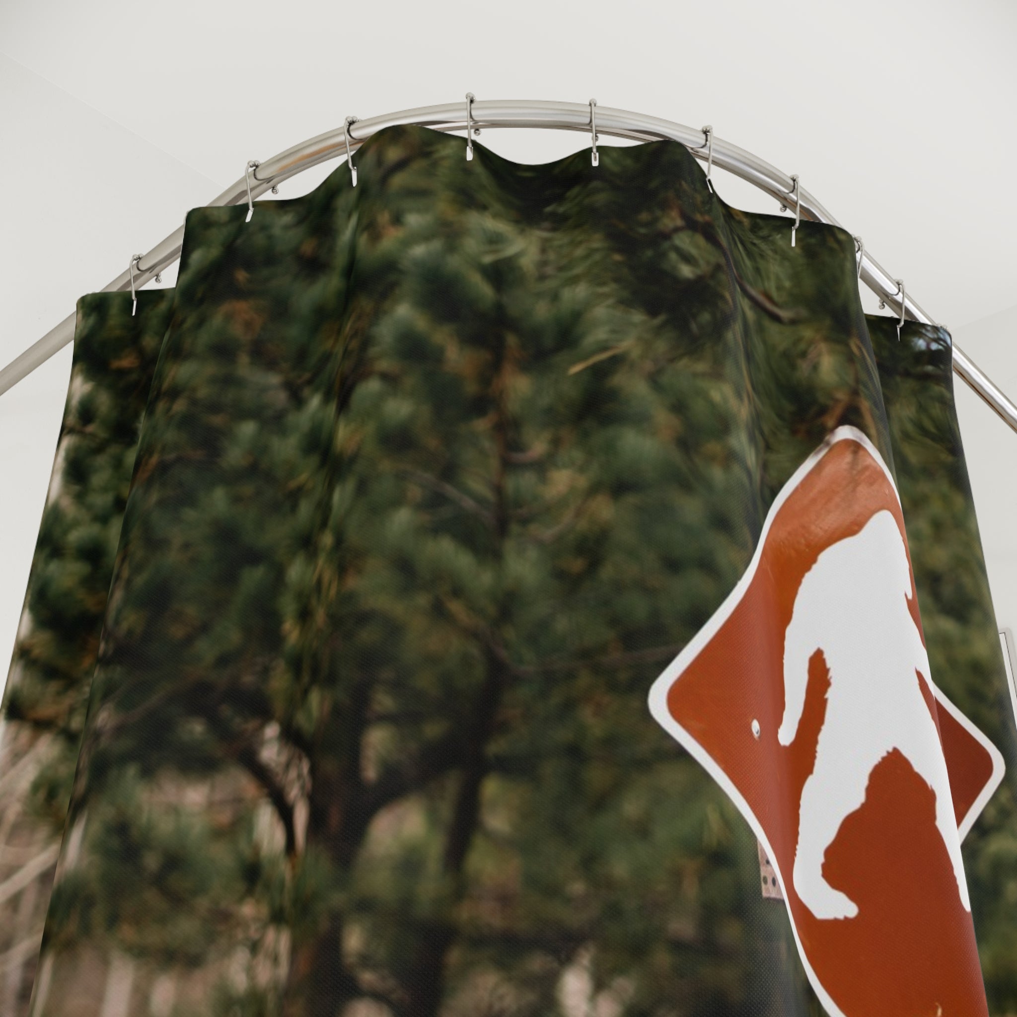 Colorado Pikes Peak Bigfoot Crossing Shower Curtain