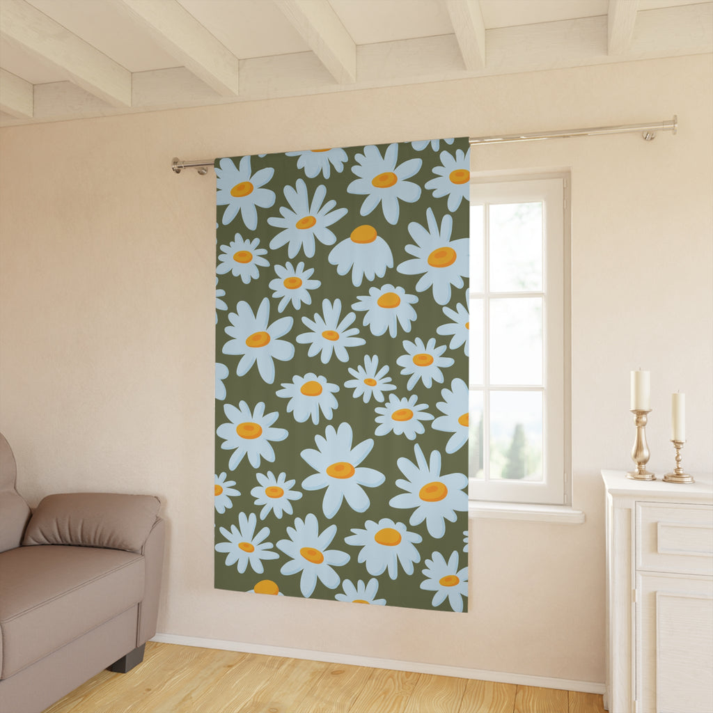 Daisy Field Naturalish Blackout Window Curtain