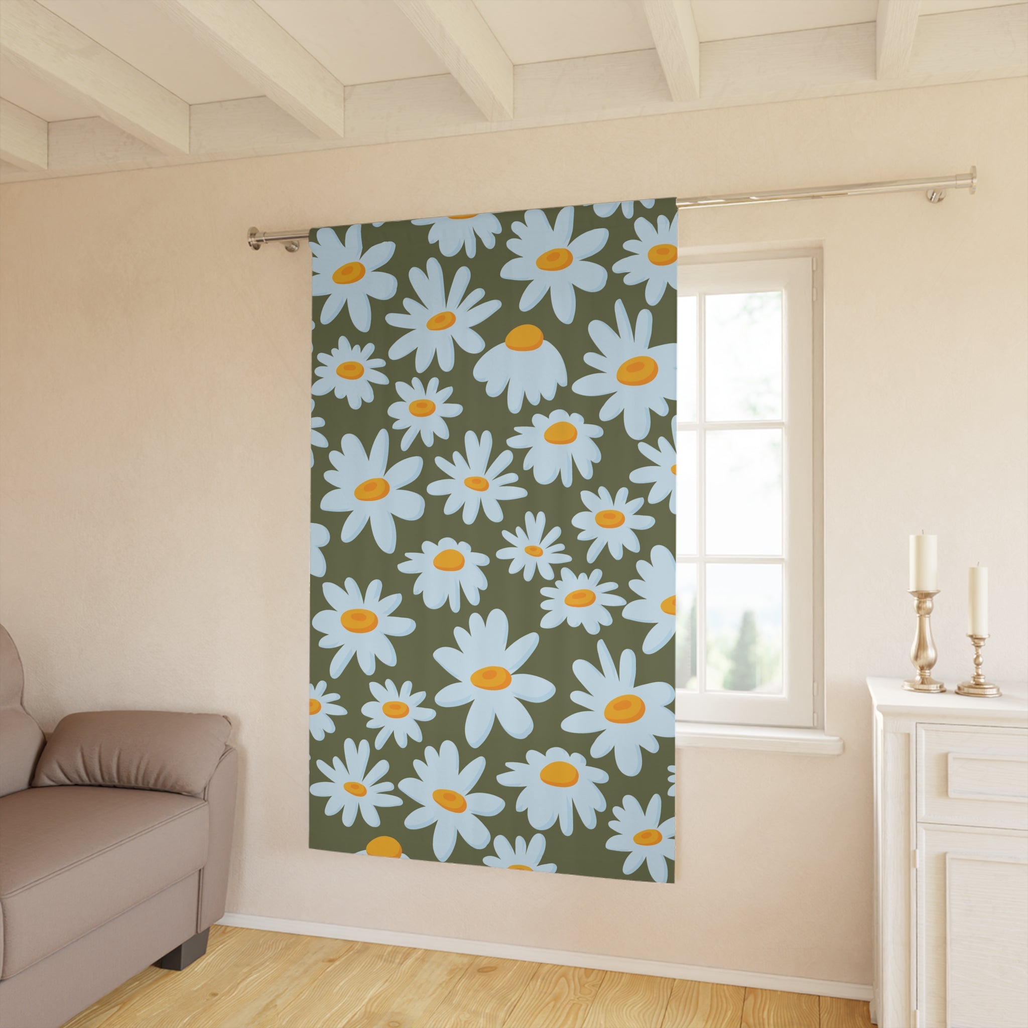 Daisy Field Naturalish Blackout Window Curtain