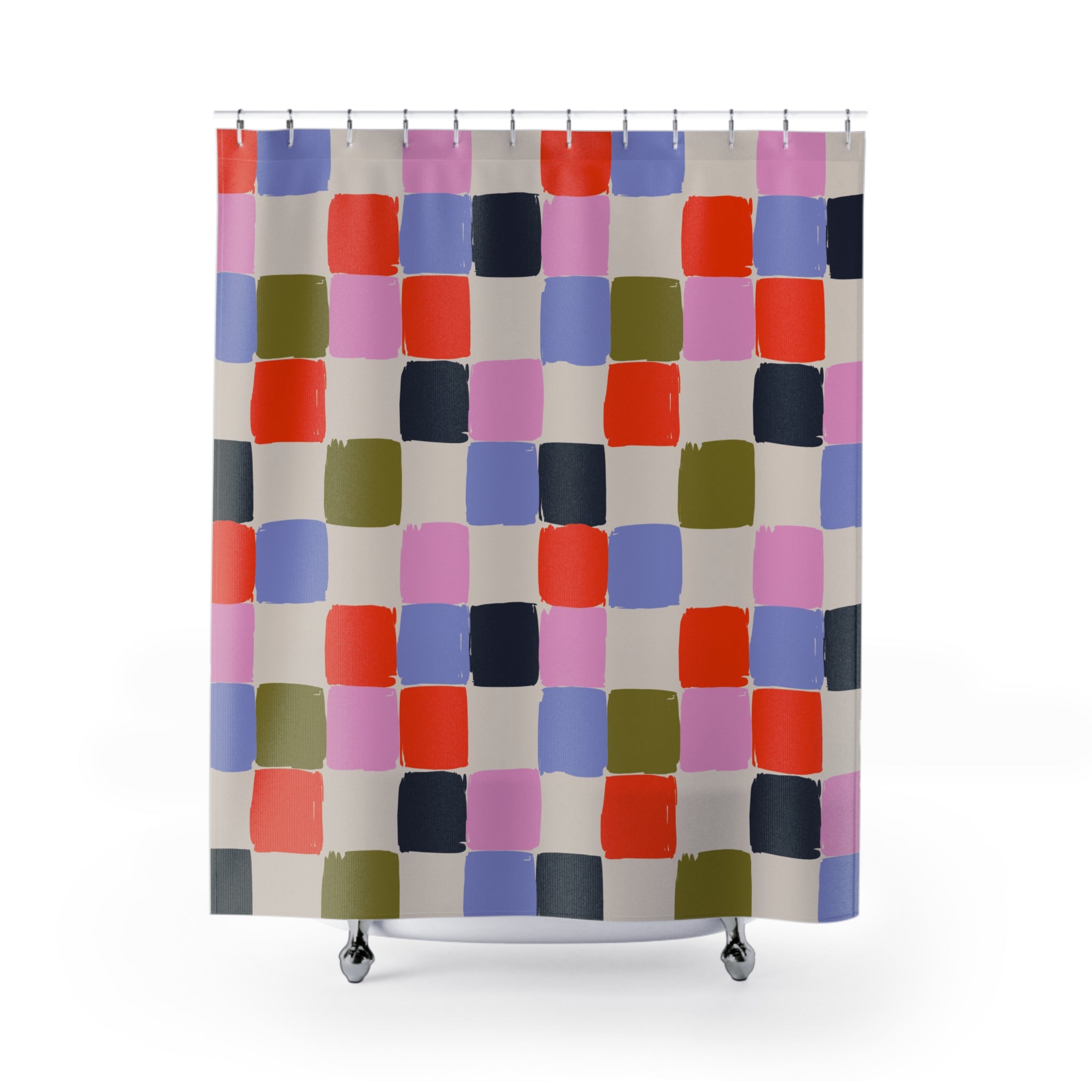 Colorful Patterned Shower Curtains, Decorative Bathroom Accessory, Unique Gift for Home, Modern Decor, Holiday Present Ideas, Vibrant Design