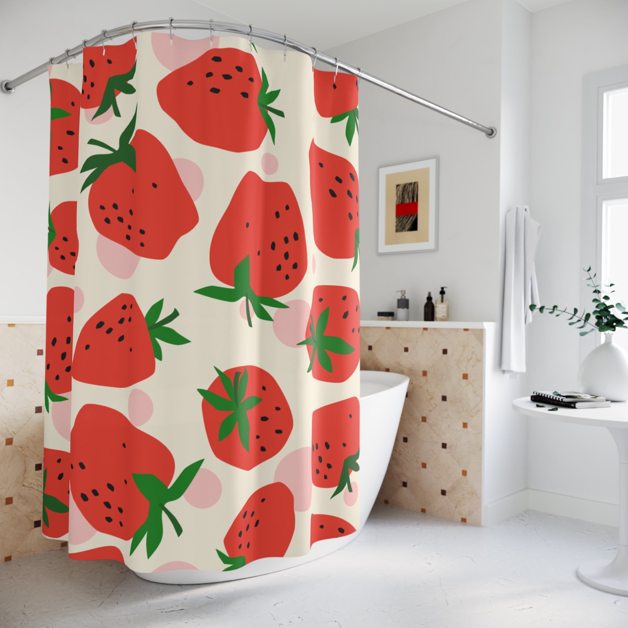 Strawberry Day Shower Curtain